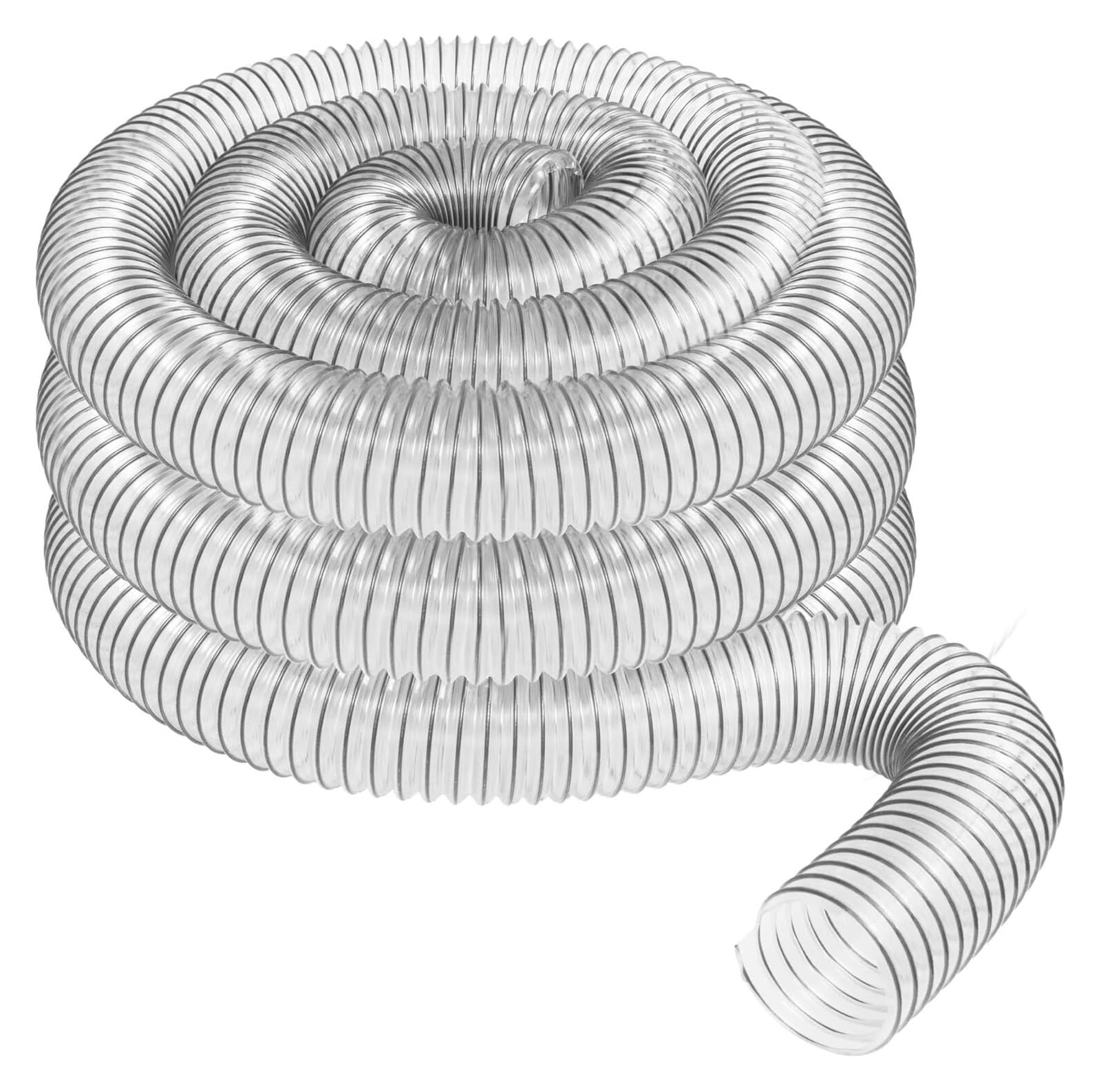 Vacuum Cleaner Hose 50mm PVC Hose for Vacuum Cleaner Industrial Dust Extractor Woodworking Bellows Clear Dust Collect Pipe(3 m)
