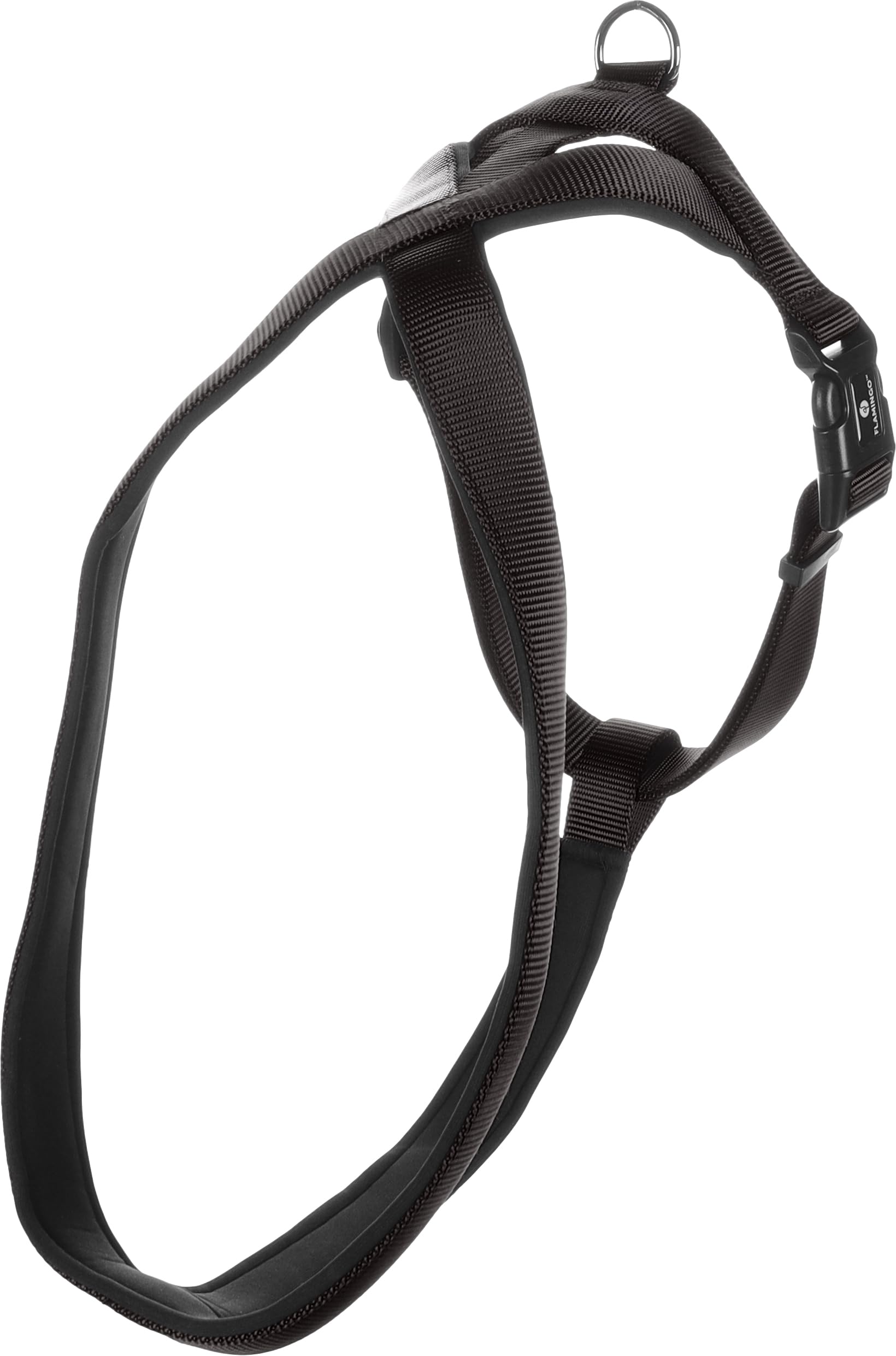 Flamingo Dog Harness Cross Abbi Black XL 62cm 70-90cm 25mm