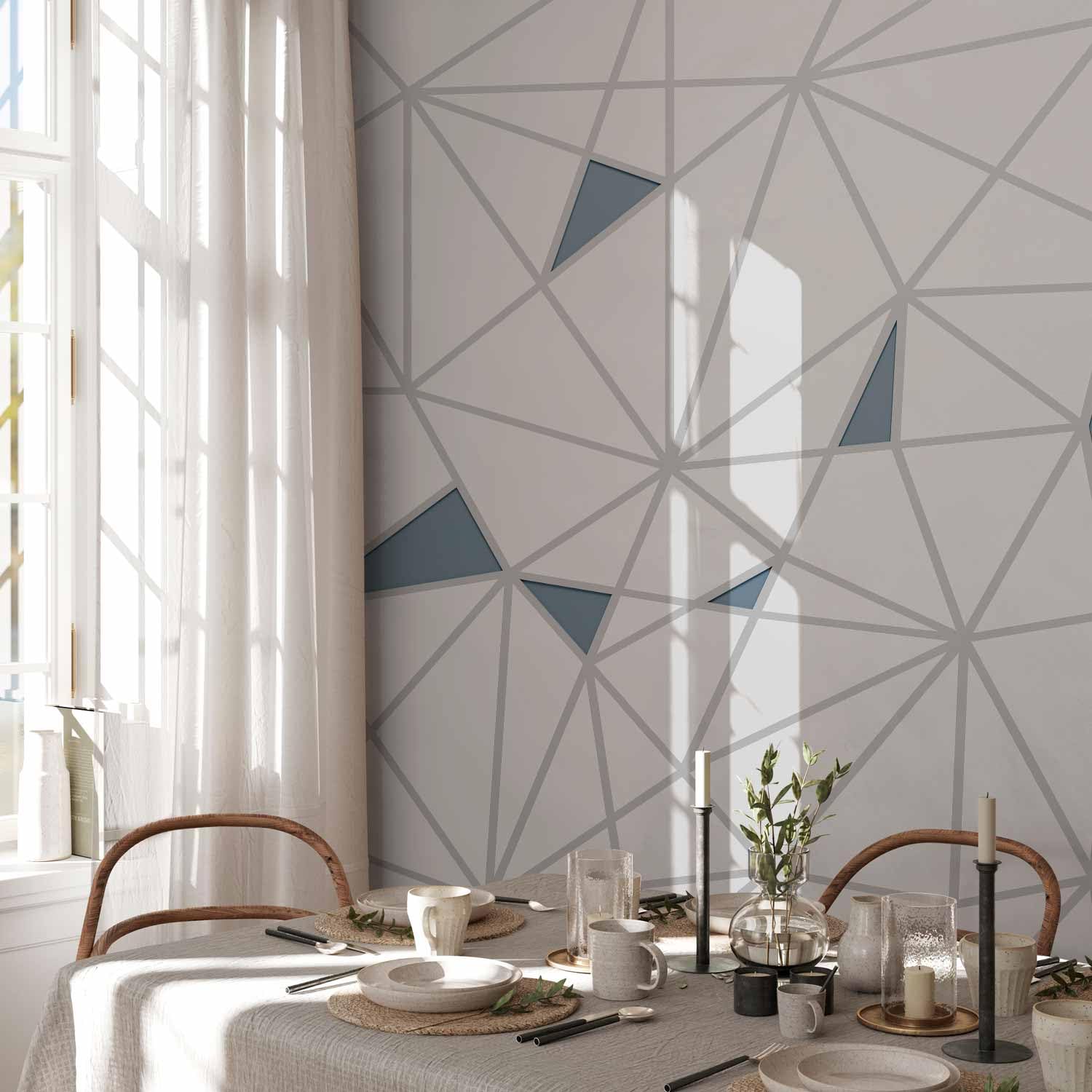 murando - Carta da Parati Moderna per Soggiorno, Geometrico, 400x280 cm