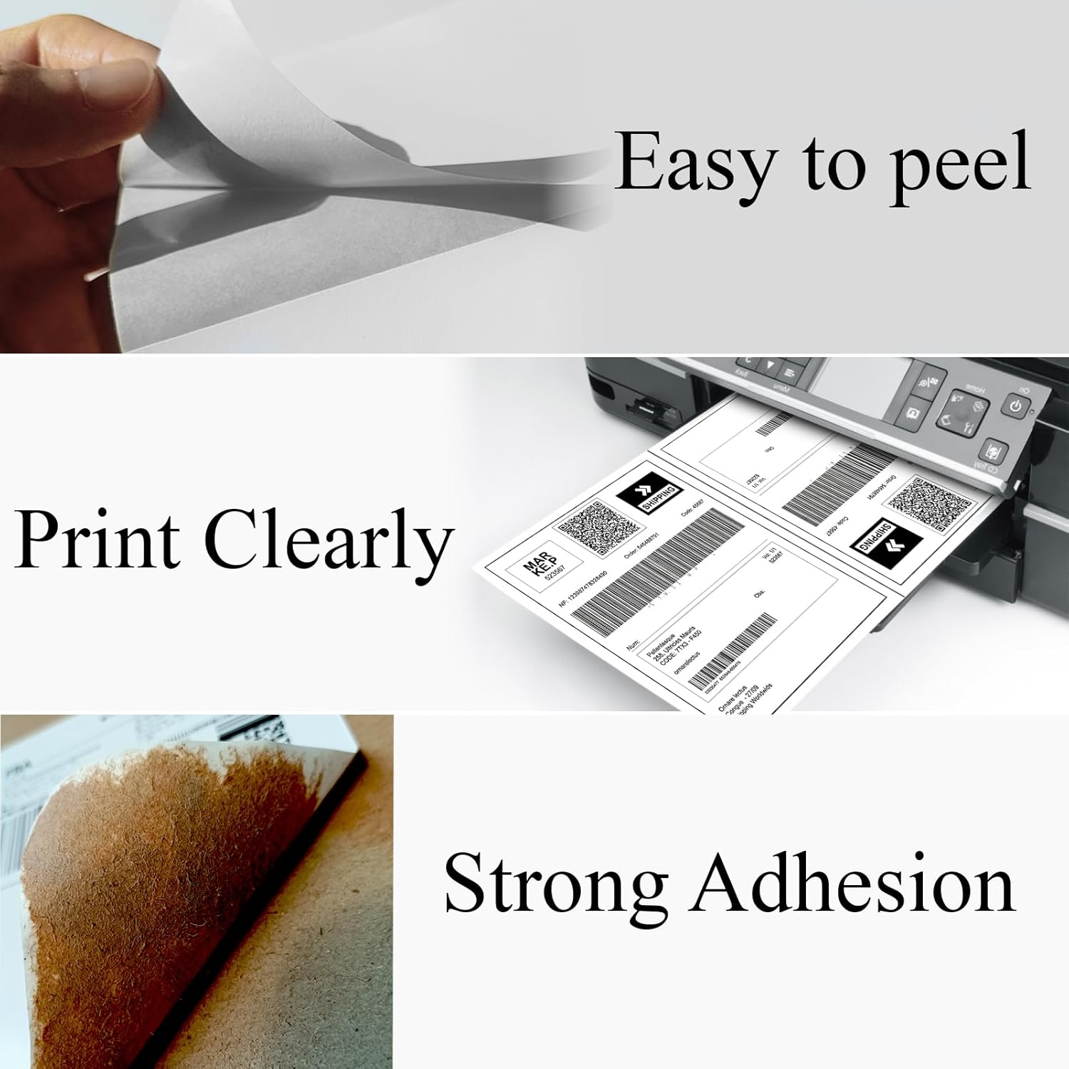 Sticker Paper, Full Sheet Shipping Labels 8.5 x 11, Self Adhesive Full Sheet Mailing Label for Laser and Inkjet Printers- 25 Sheets, 25 Labels - Image 2