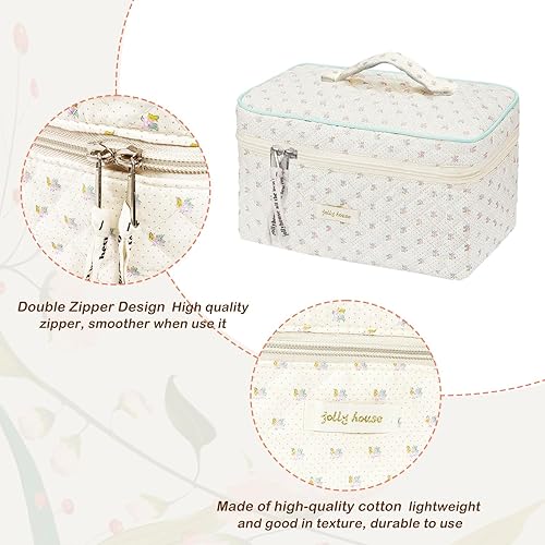 Miniatura 7 de Bolsa de maquillaje de 3 piezas con parches de preparación previa, pequeña bolsa de cosméticos con letras de chenilla, de piel sintética,