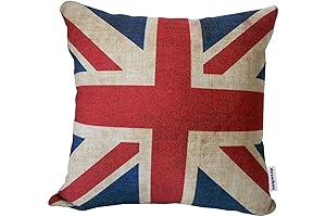 The Union Jack British Flag Cotton Linen Square Throw Pillow Case