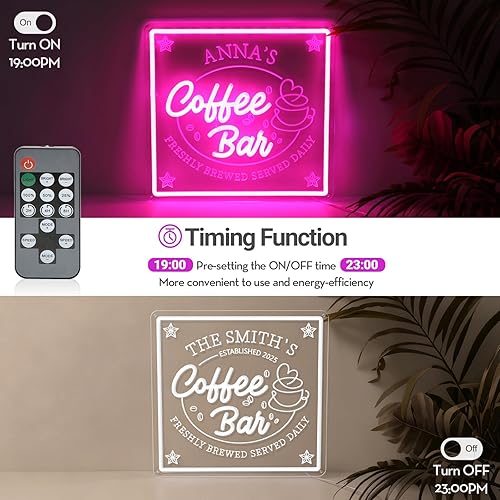 Miniatura 6 de Letreros de neón personalizados para decoración de pared, letreros de neón personalizados regulables para estación de café, tienda, cocina, regalo