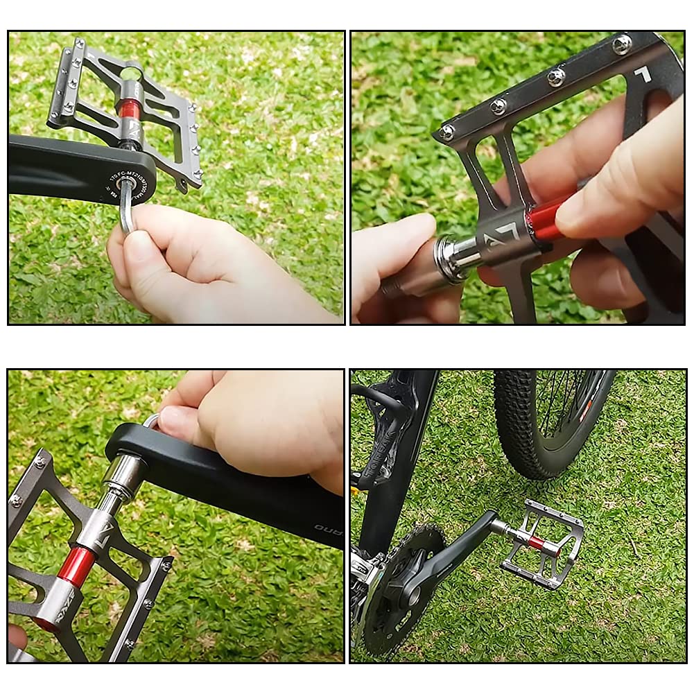 1 Paar Fahrradpedal-Extender, Chrom-Molybdän-Stahl, Pedaladapter, passend für 9/16 Zoll Gewindepedale, Fahrradverlängerung, um 20 mm (0,79 Zoll) CNC-Bearbeitung Fahrradpedalzubehör