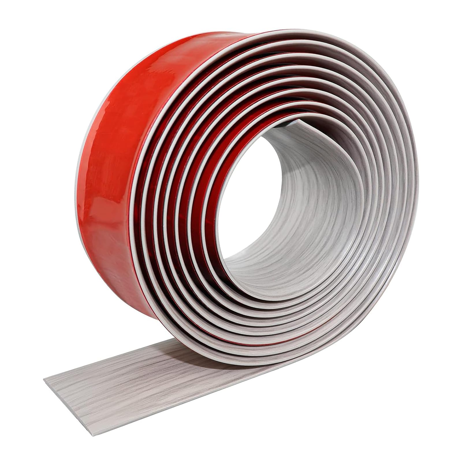 Self-Adhesive Vinyl Laminate Floor Strip, 10ft x 2in Flat Divider for Joining Floor Gaps, Carpet, Threshold Cover and Doorway Transitions