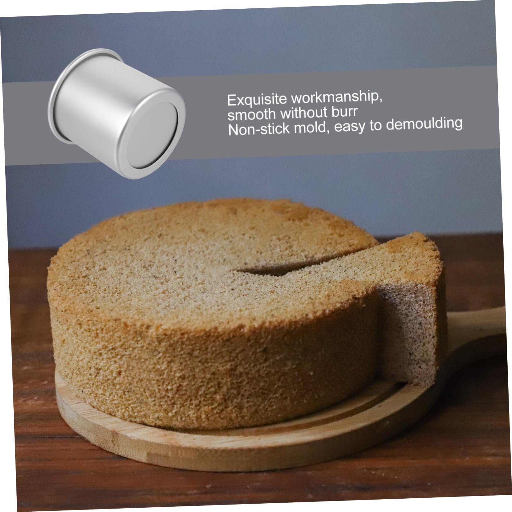 IMIKEYA 3pièces Moule à Gâteau Chiffon Élevé Moule à Pâtisserie Réutilisable Pour Gâteaux Cheesecakes Et Desserts Pratique Pour Boulangers Et Amateurs