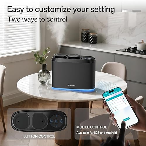 Miniatura 4 de Difusor de aroma sin agua, dos aceites de aroma de hotel de 1.7 fl oz incluidos, difusor de aroma para toda la casa para el hogar, oficina, difusor