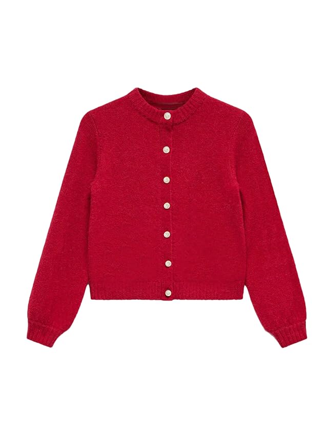 Womens Cardigan Sweaters Cropped Long Sleeve Button Knit Sweater Outerwear Casual Fall Trendy Jackets