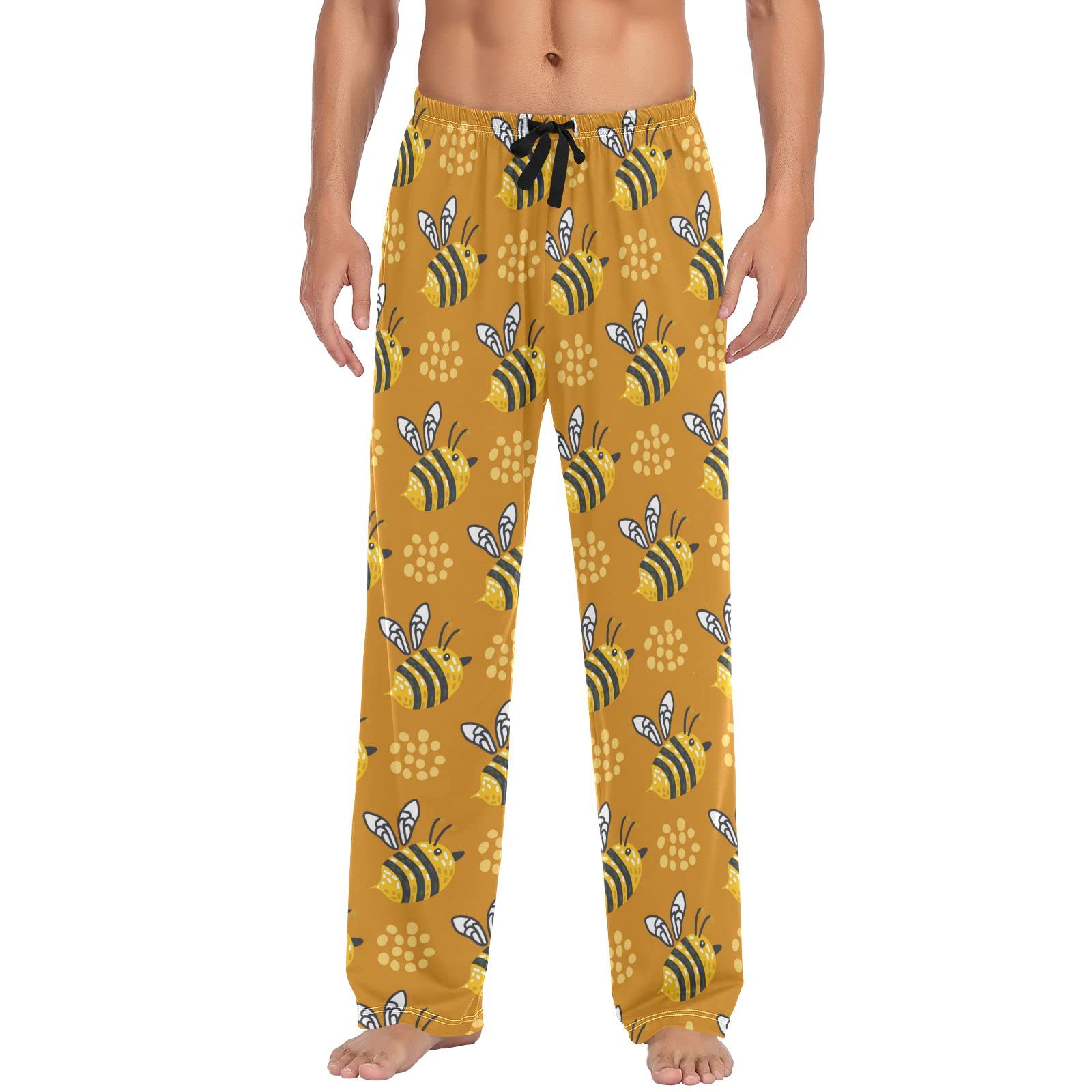 Kwqdozf Men's Multi- Bee Pajama Pants Sleepwear Lounge Pajama Bottoms With Pockets, S M L Xl Xxl
