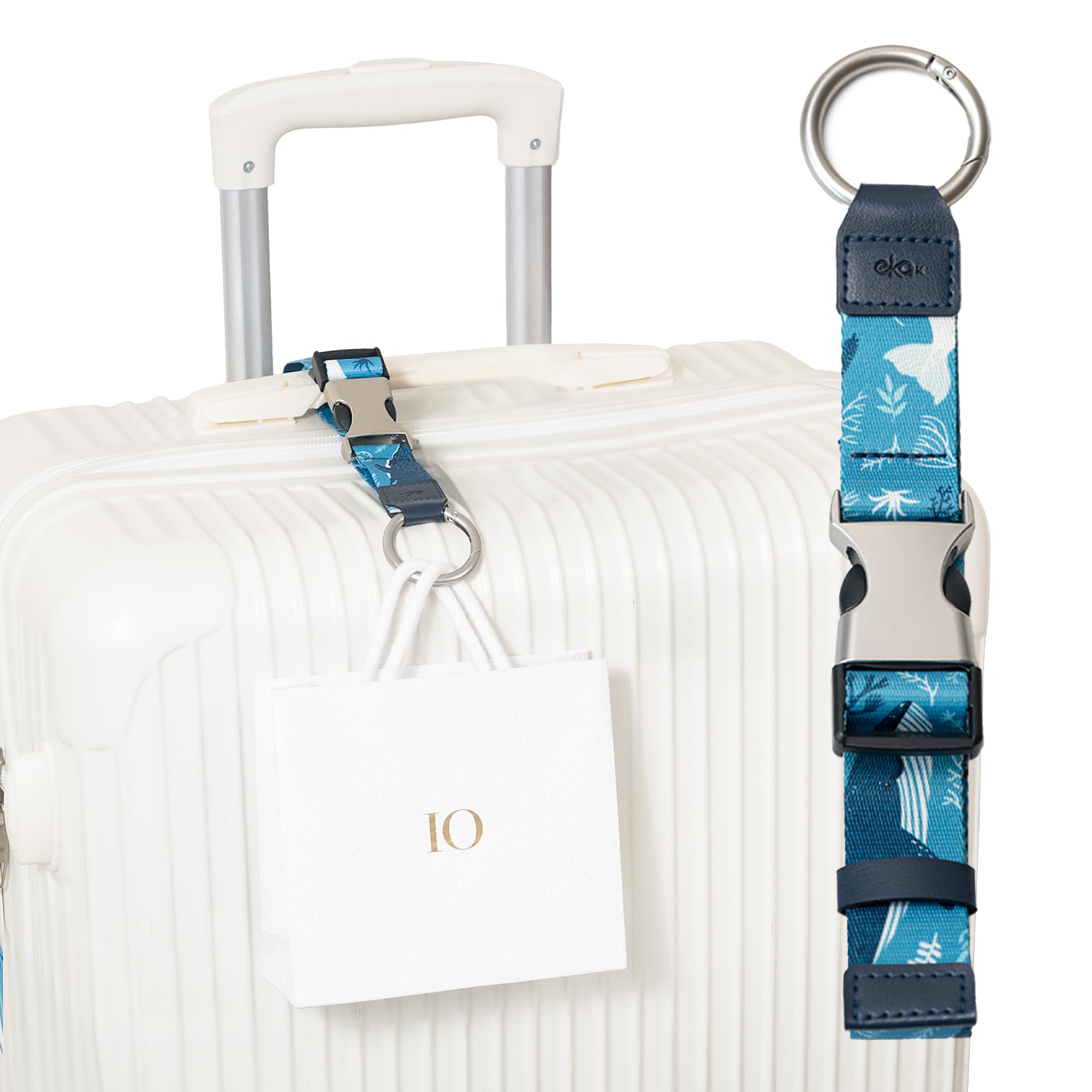 Add-a-Bag Luggage Strap, Adjustable Travel Carry Strap with Ring Hooks & Buckle, Heavy-Duty Bag Holder & Jacket Gripper, Luggage Straps/Luggage Belt,