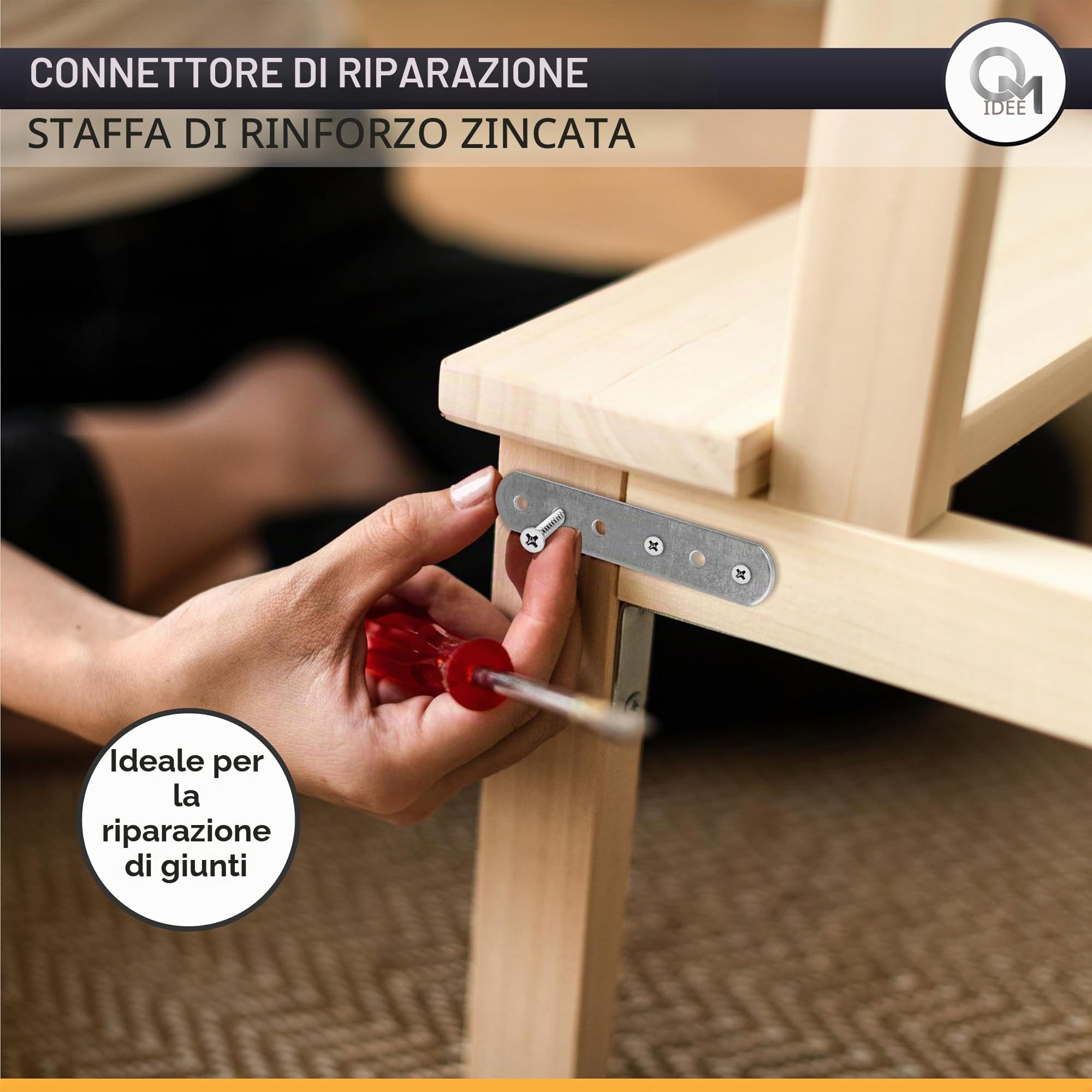 20 x Piastre di giunzione per riparazione ( 60 x 16 x 1.5 ) Connettore di fissaggio per mobili in legno, Zincato Argento