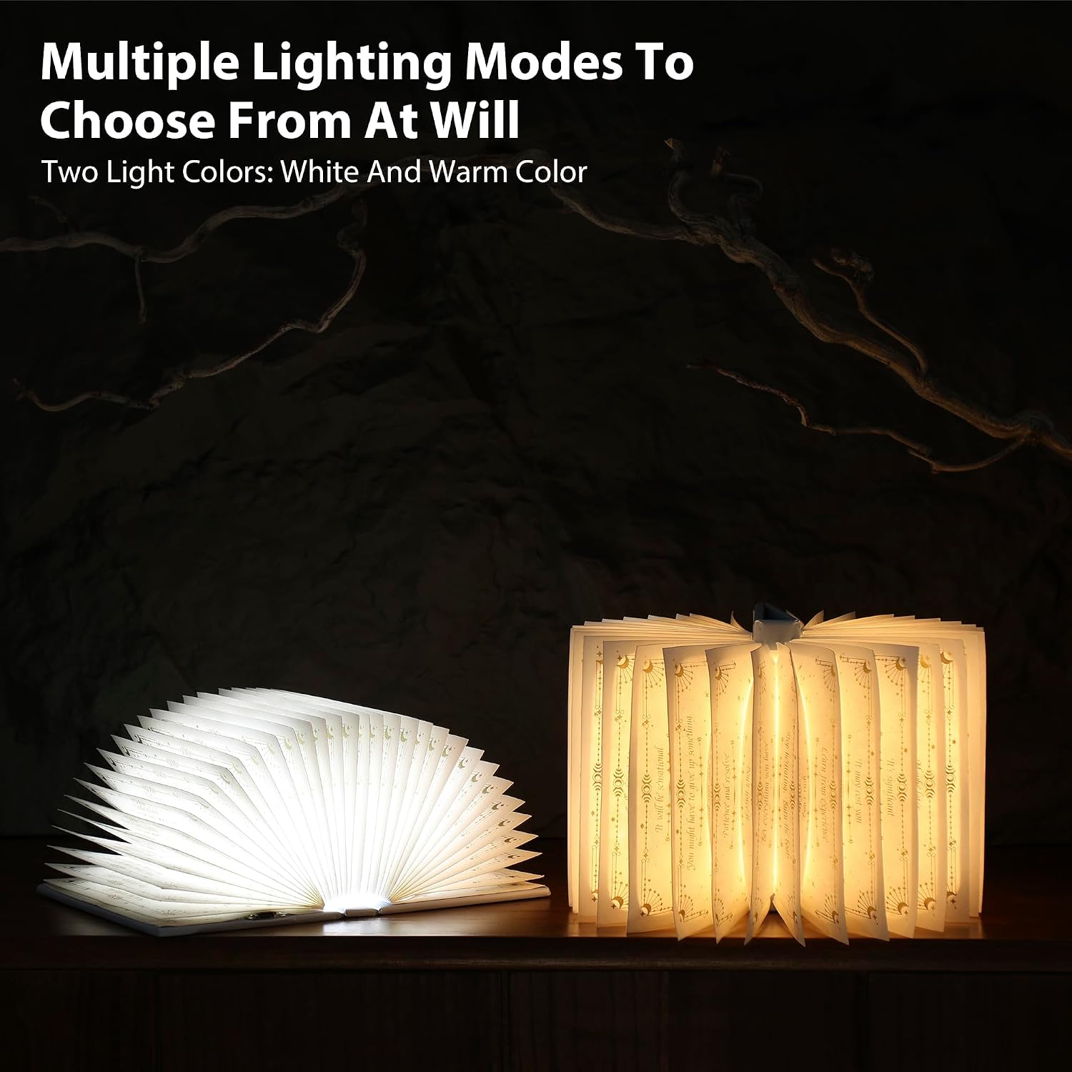 Folding Truth Book Lamp, Book Lover Gift, Bookshelf Light, Paper Lamp