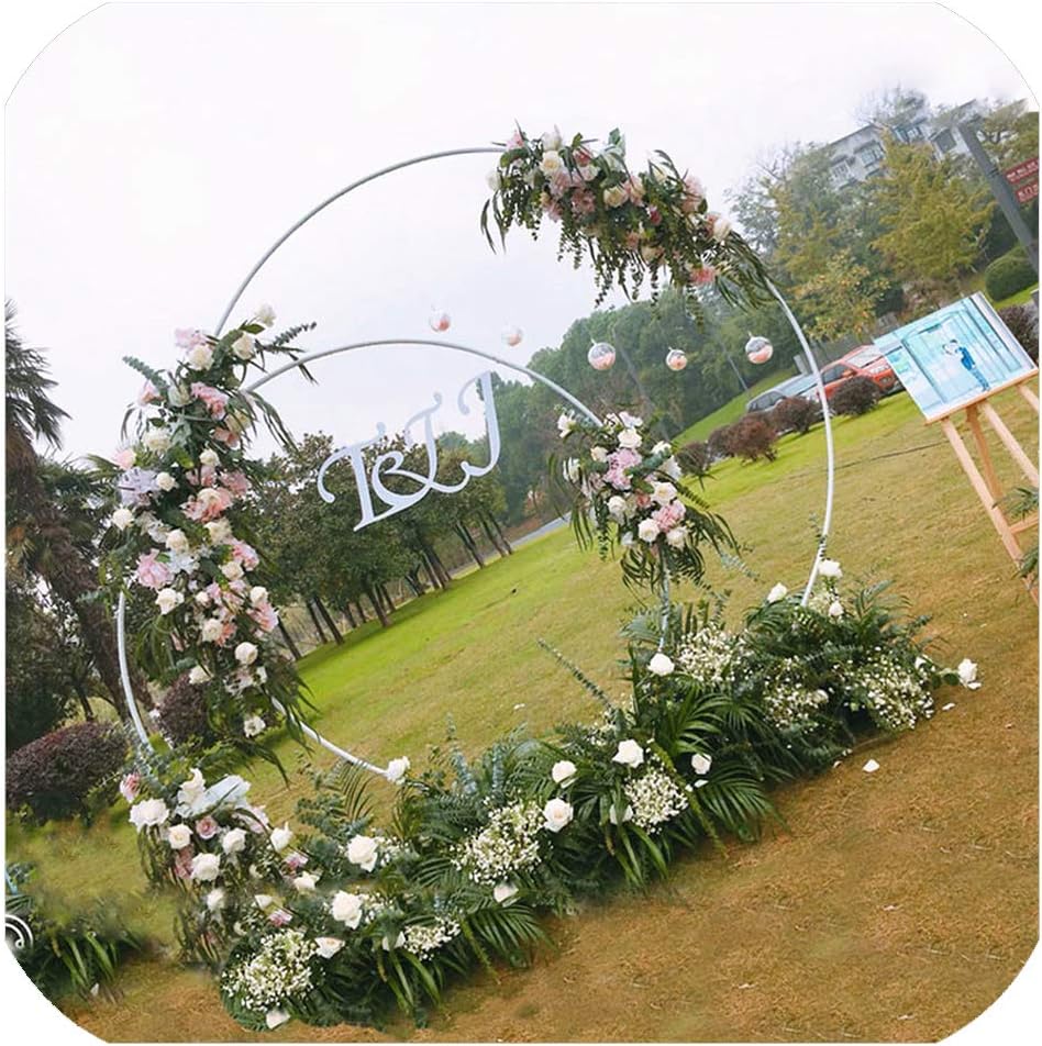 MerryHeart Wedding Props Decor Wrought Iron Round Ring