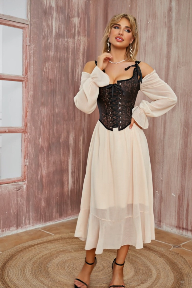 Amazon.com: Bawnhaw Renaissance Floral Corset Tops for Women Going