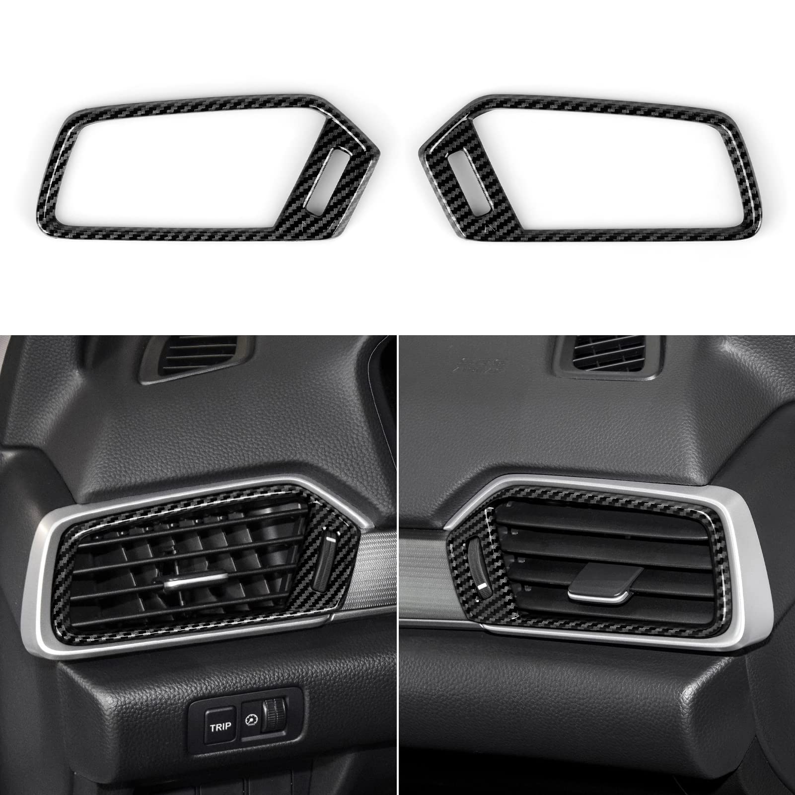 BRMYL Side Air Vent AC Outlet Cover Decals for 2018 2019 2020 2021 2022 Honda Accord 10th Gen Accessories ABS Carbon Fiber Interior Stickers