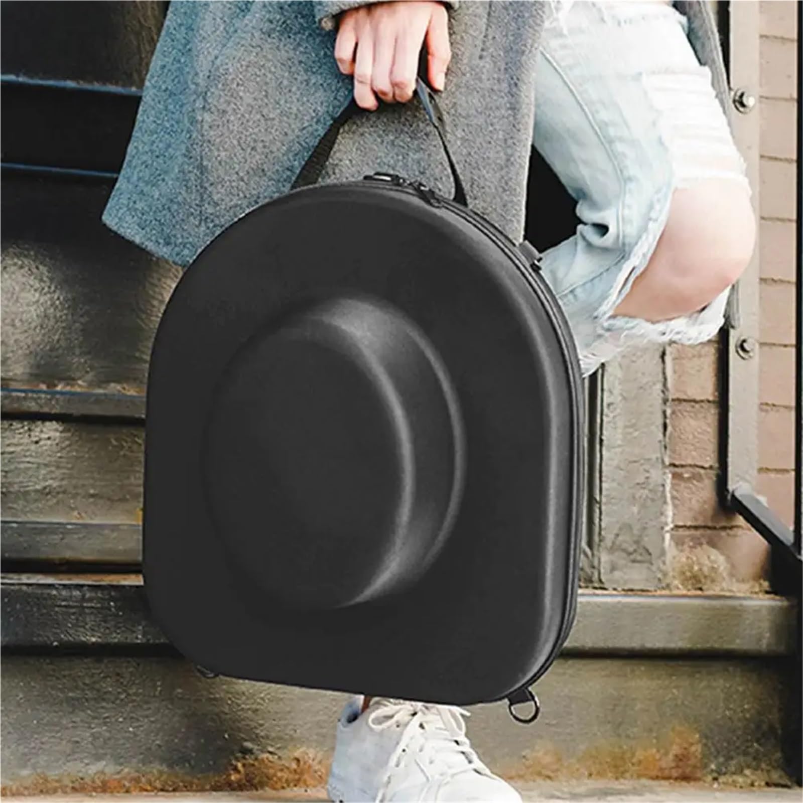 Bolsa de almacenamiento for sombrero vaquero, asa impermeable, cierre cremallera, Estuche transporte, portátil, resistente al desgaste, bolsa equipaje Para Sombrero