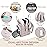Qualyphant Large Diaper Bag Backpack for Two Kids Twins - Expandable Baby Bag (26-36L), Dual Big Compartments - Includes Changing Pad & Stroller Straps, Unisex Beige