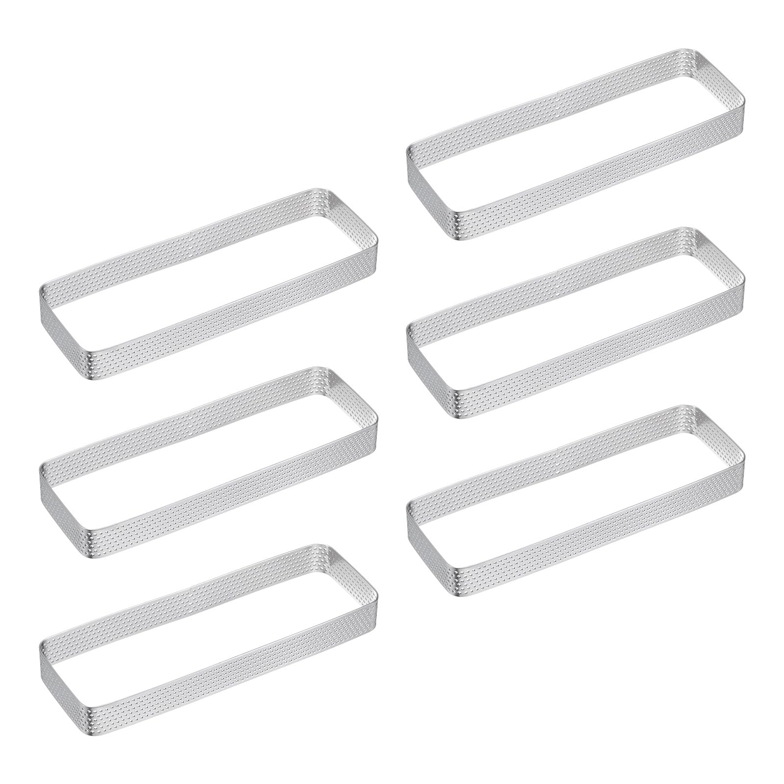 Moldes de anillo de mousse en acero inoxidable con diseño cuadrado perforado de alta durabilidad