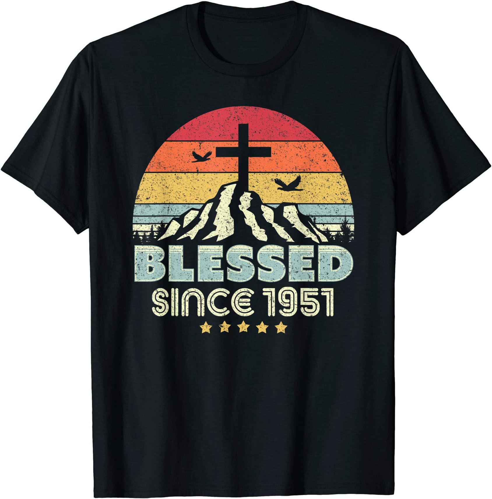 Blessed Since 1951 Shirt. Vintage, Christian Birthday Gift T-Shirt