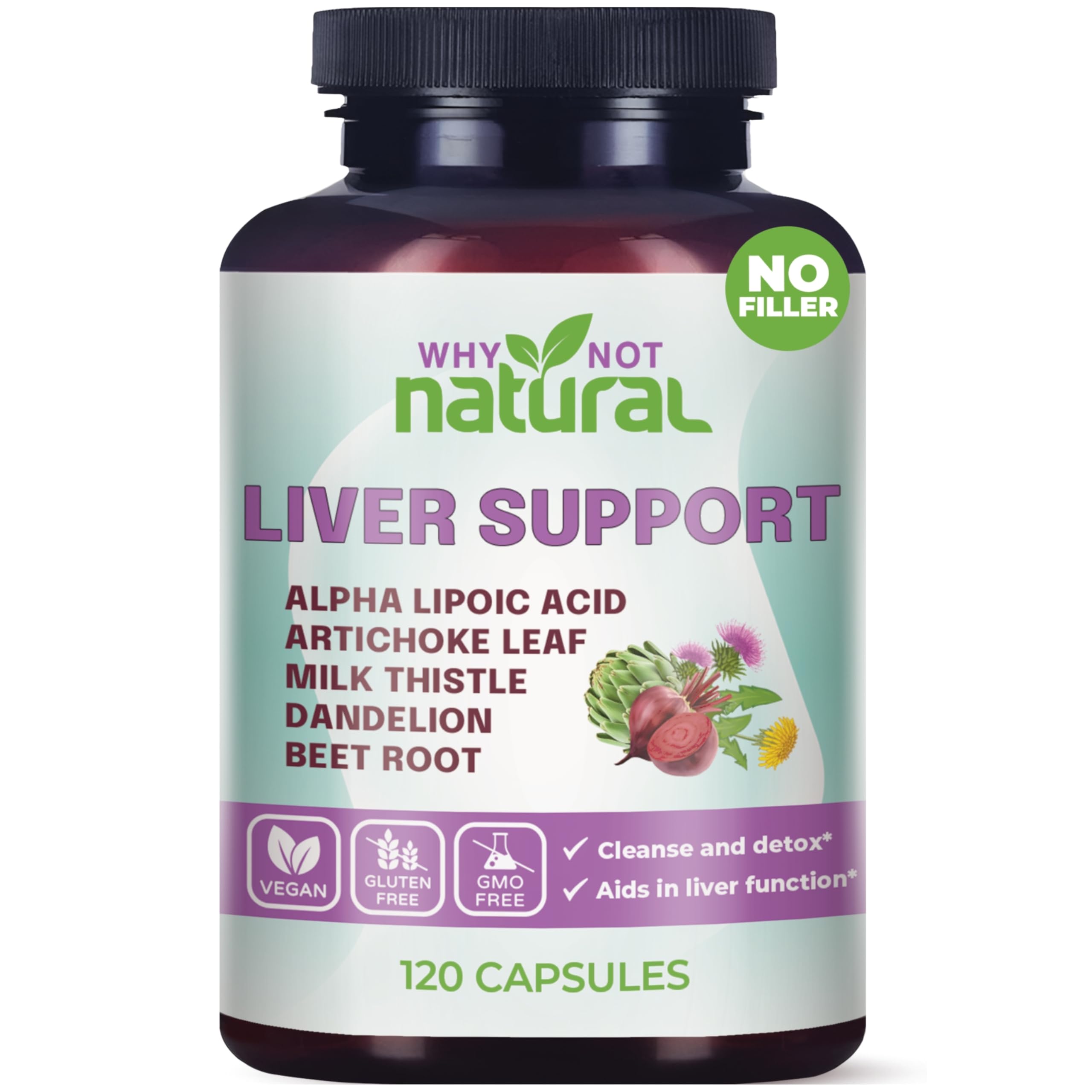 5-in-1 Liver Health Formula Supplement for Detox and Cleanse - Milk Thistle