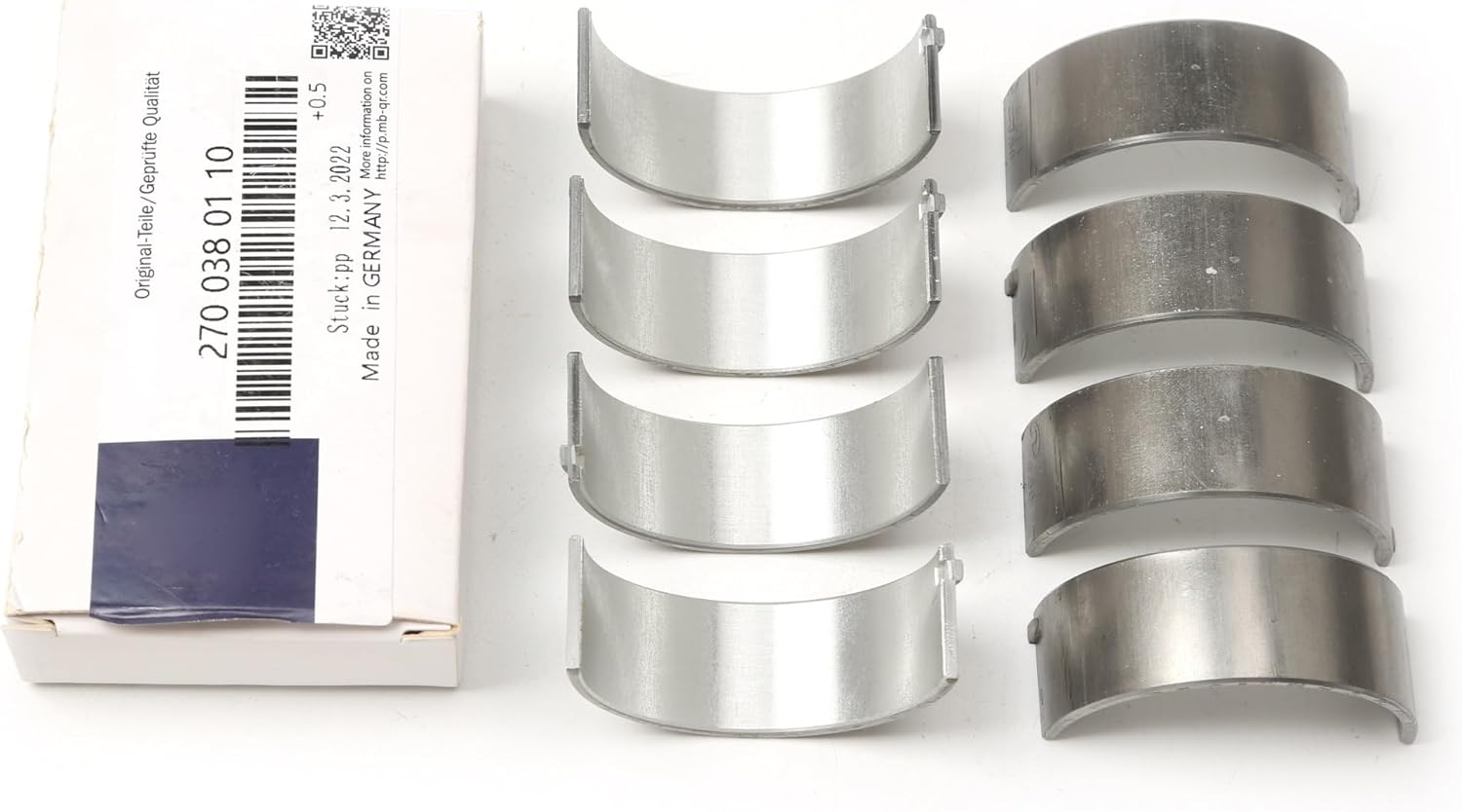 Car Connecting Rod Bearings Set Oversized 0.5MM Compatible with Benz A 180 B 200 C 180 CGI CLC 160 E 200 NGT GLA 220 2700300060 2640380200