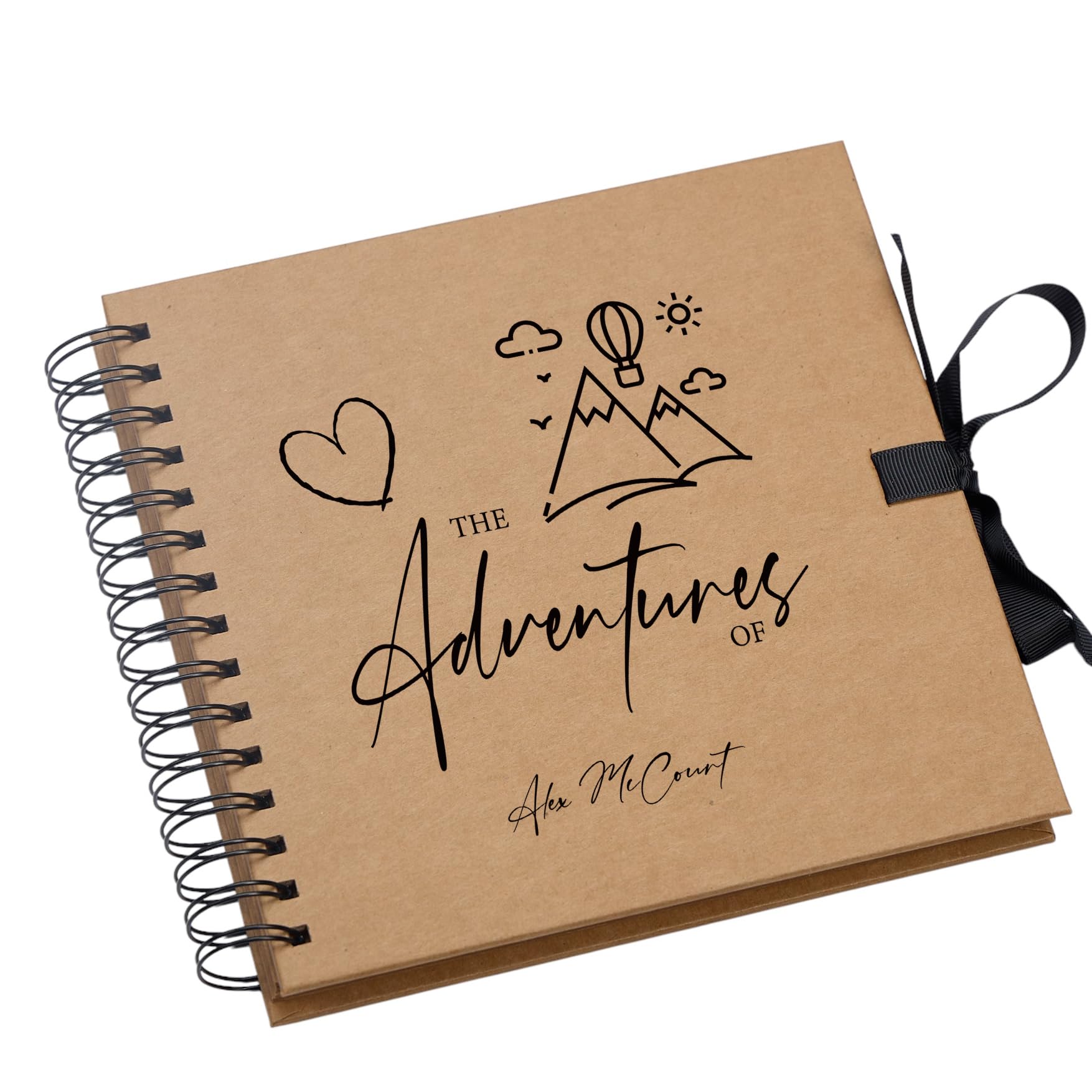 Valentines Day Gift Our Adventures Love Brown Scrapbook Photo Album