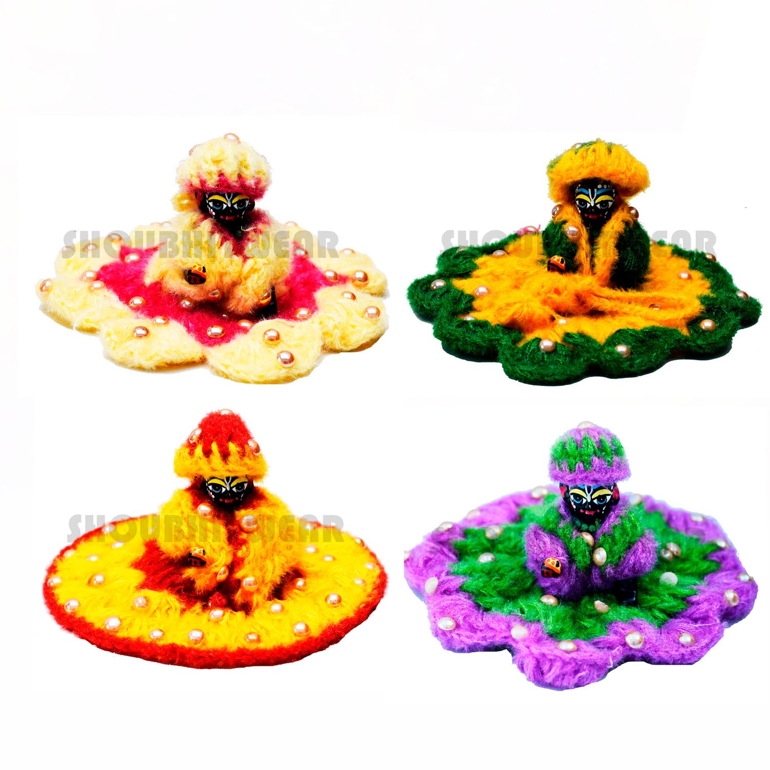 Shoubhitwear Laddu Gopal Woolen Dress Set (Pack of 4) | Kanha Ji Winter  Dress | Sweater for laddu Gopal ji/kanha ji/Thakur ji Multicolour (Size 0)  : Amazon.in: Home & Kitchen