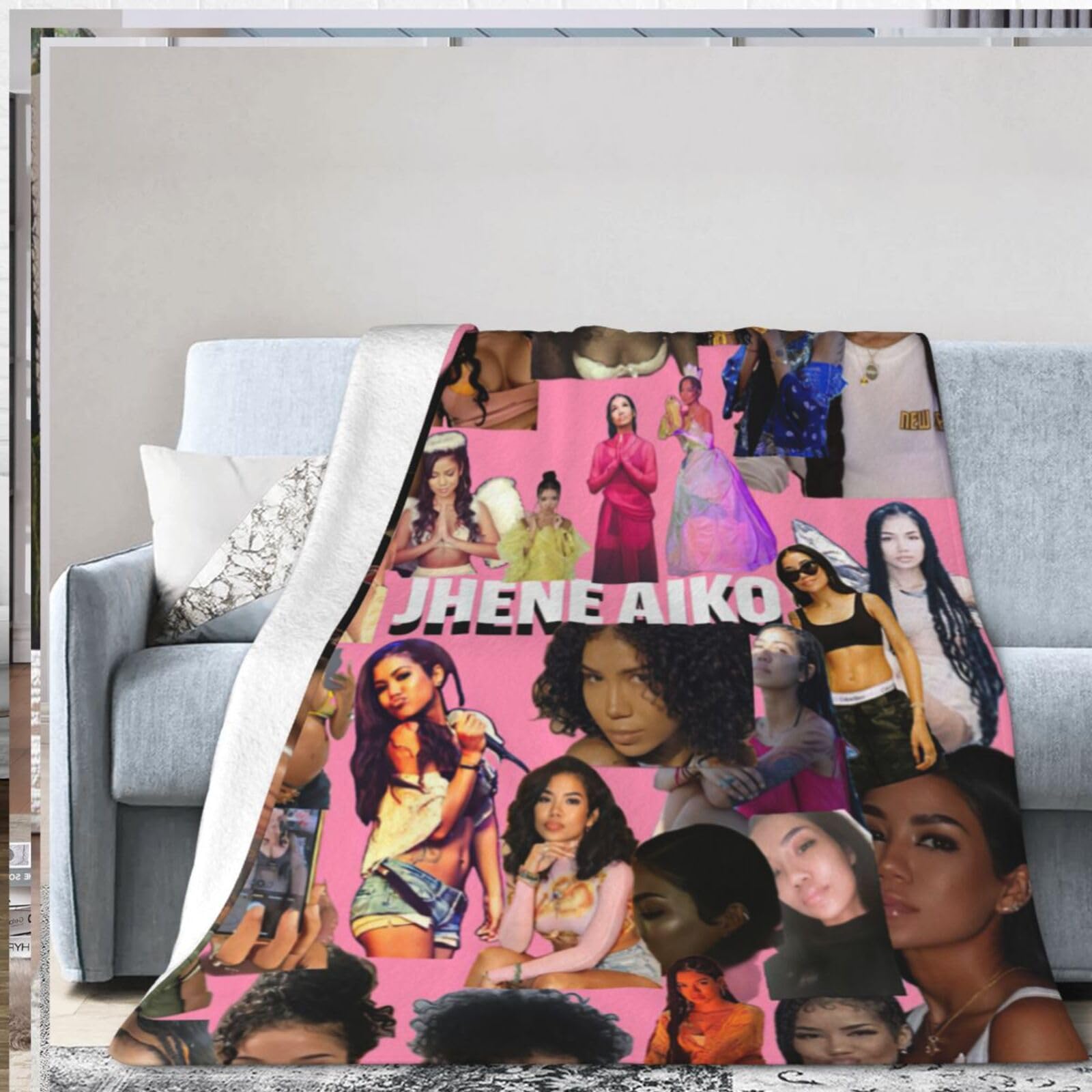 Jhenes Music Aikos Throw Blanket Lightweight Flannel Blanket Fleece Blankets Plush Fuzzy Blankets Towel Large Blanket for Sofa Couch Bed Beach Picnic Travel 50"X40"