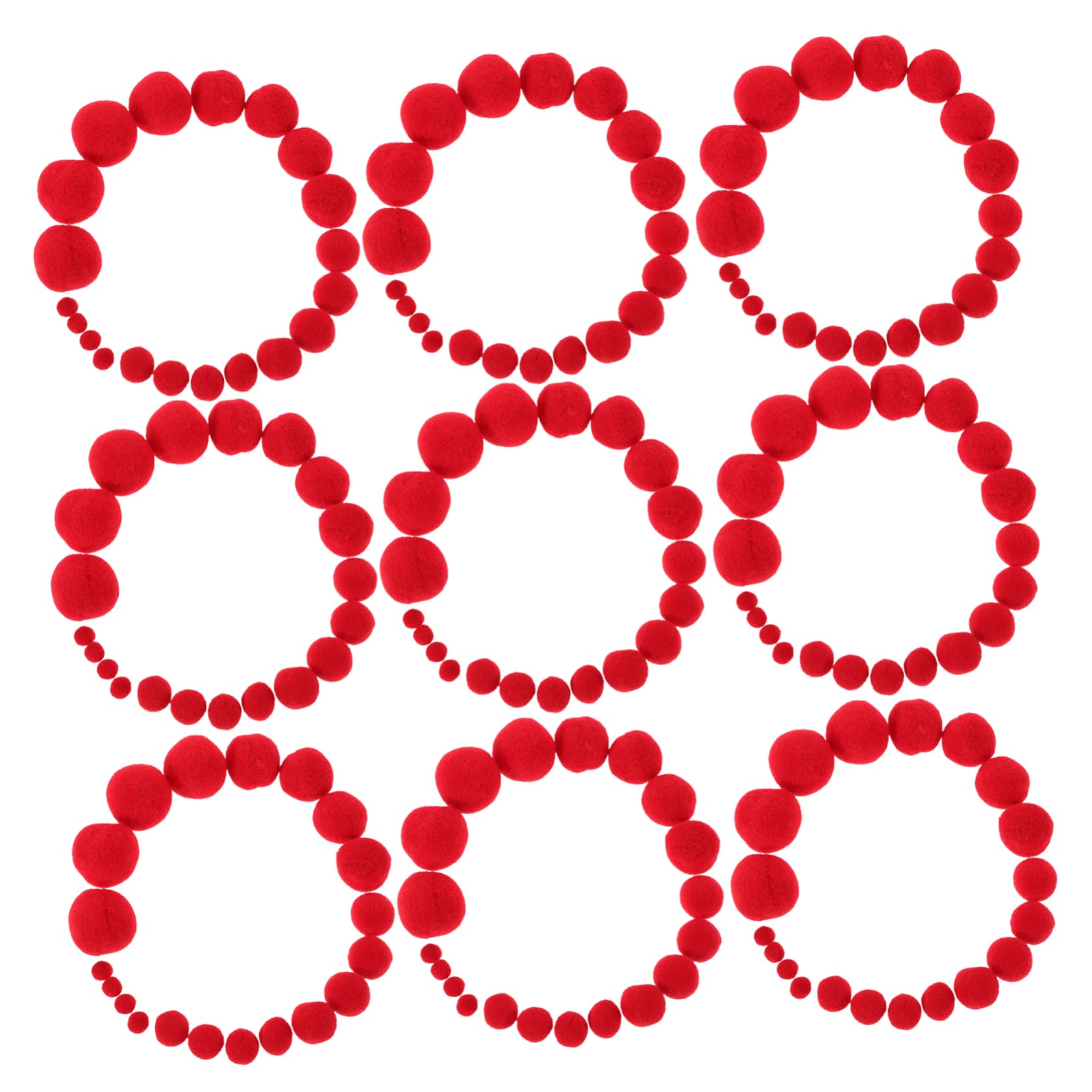 DOITOOL 500 Flauschige Pompons in Rot Weiche Bälle für Bastelarbeiten Selbstgemacht und Festdekoration