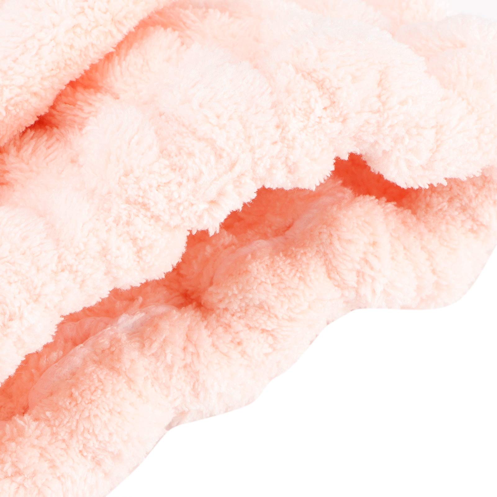 Ejoyous 2PCS Cappello per Asciugare i Capelli in Pile di Corallo Asciugamano per Capelli Avvolgente Cuffia Spessa Assorbente Ad Asciugatura Rapida per Donne Uomini e Uso in Viaggio Dopo la Doccia