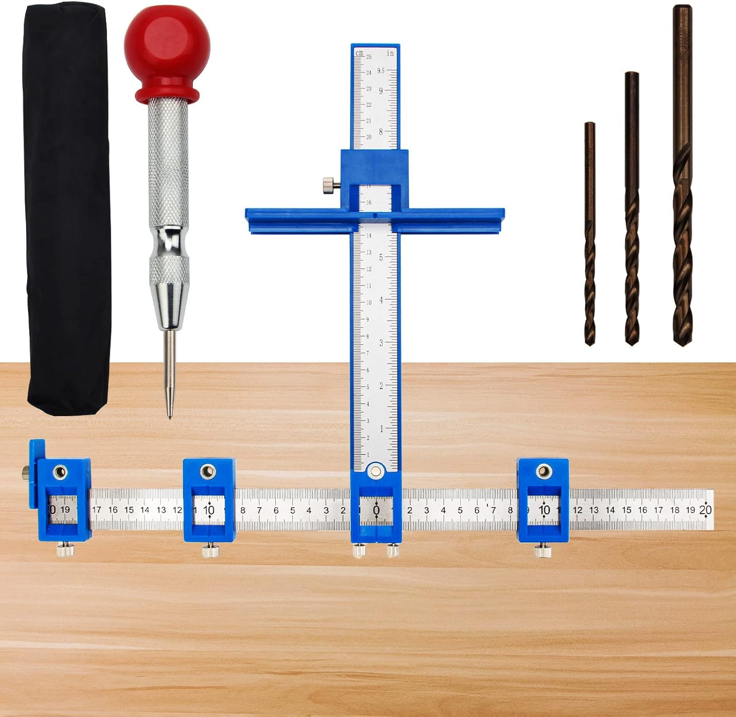 Hardware Jig for Handles and Knobs, AngleKai Metal Hardware Template Tool, Fast