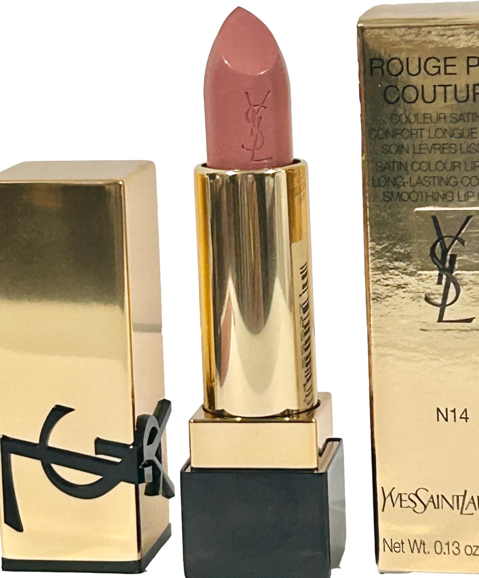 Amazon.com : YVES SAINT LAURENT Rouge Pur Couture Satin Lipstick # N14 ...