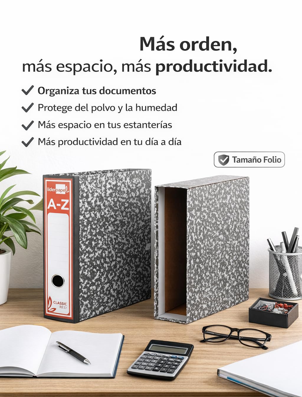 Archivador Folio 2 Anillas con Caja – Pack 24 Profesional Oficina | Alta Capacidad para Gestorías y Empresas – OFFICEPAPER
