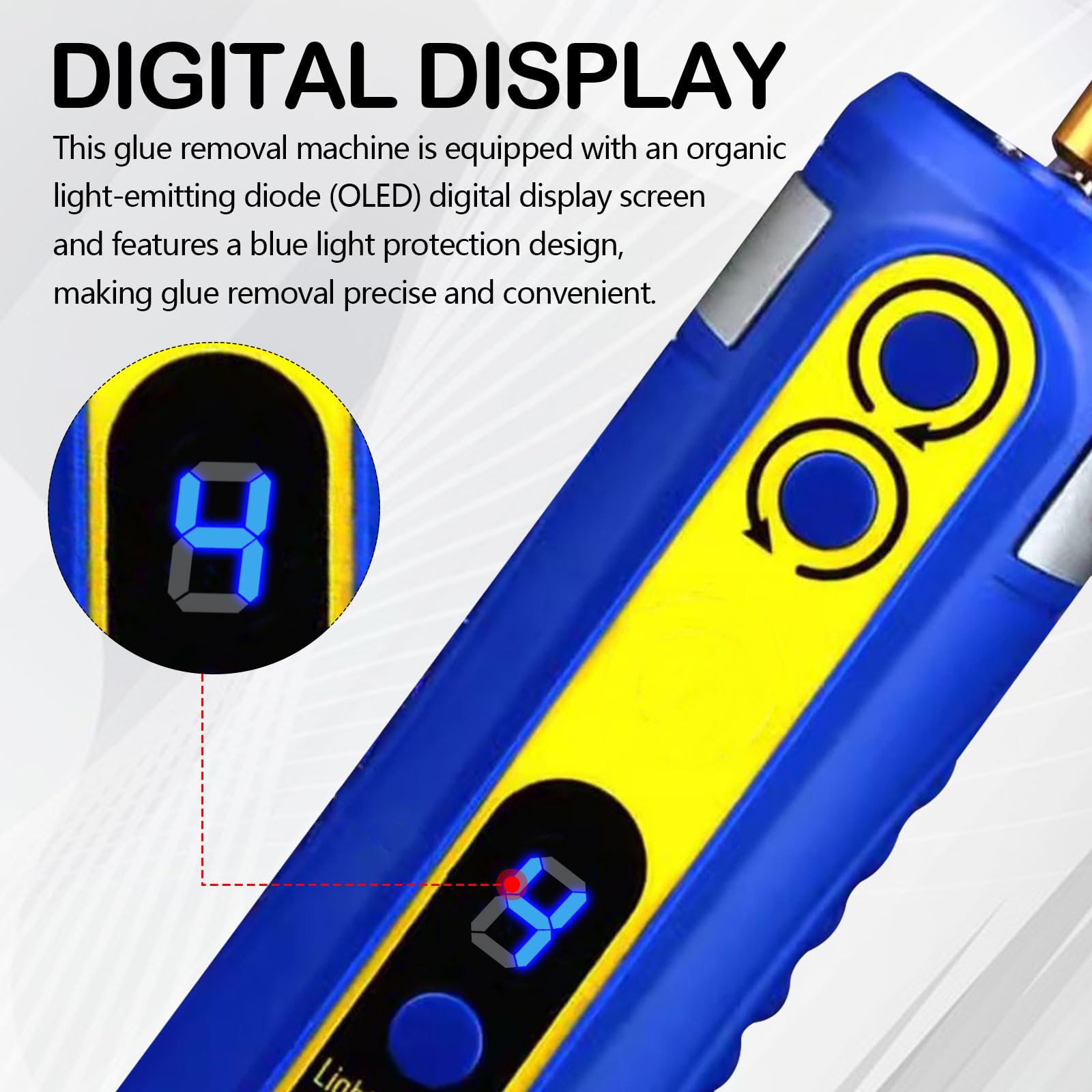 Elektrisches Kleberentfernungswerkzeug, Kleberentferner mit 4 Stufen einstellbar LCD Reparatur Werkzeug Handy Display Mobiltelefon Kleber für Klebereste Entferner Handyhüllen Werkzeug Handy Display