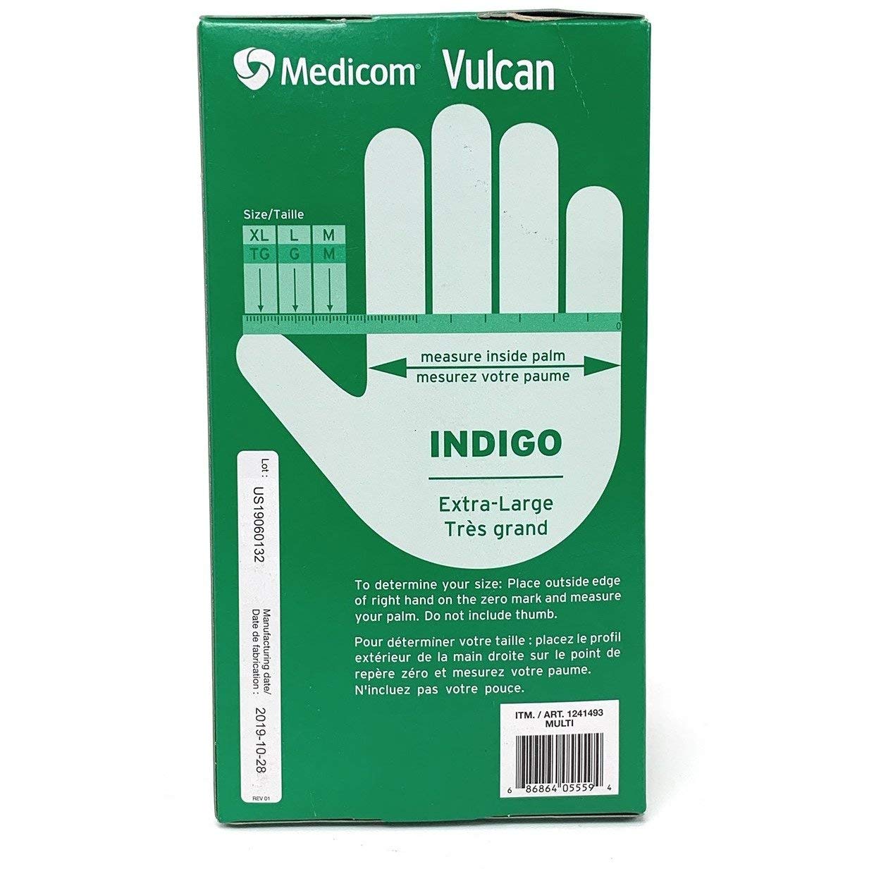 Medicom Vulcan guantes de nitrilo, 150 unidades XL