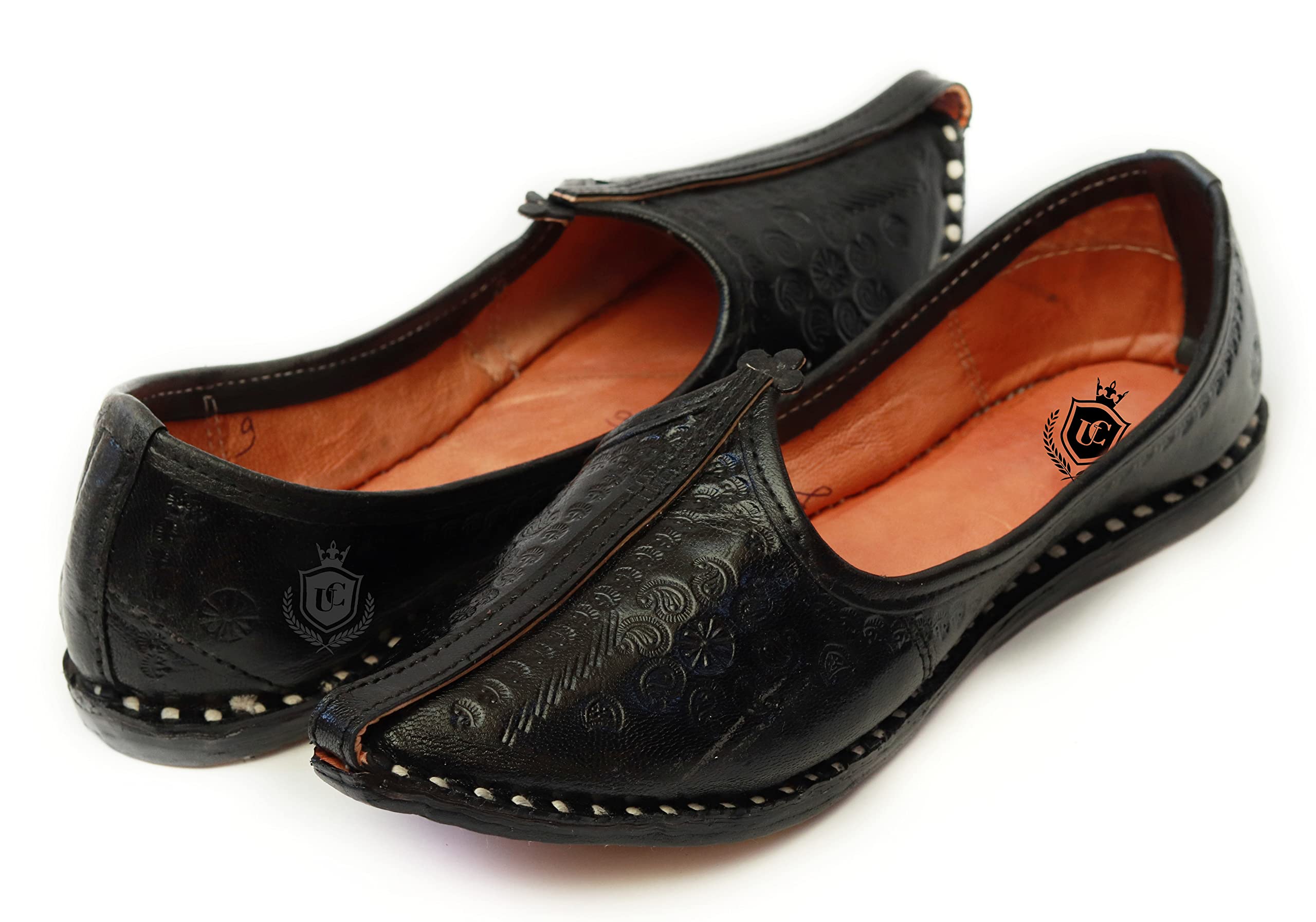 Unique Craft Mens Ethnic Genuine Leather Casual Servani Jutti/Mojadi for Men (Black, Numeric_8) (B0C787BVHM) Amazon Price History, Amazon Price Tracker