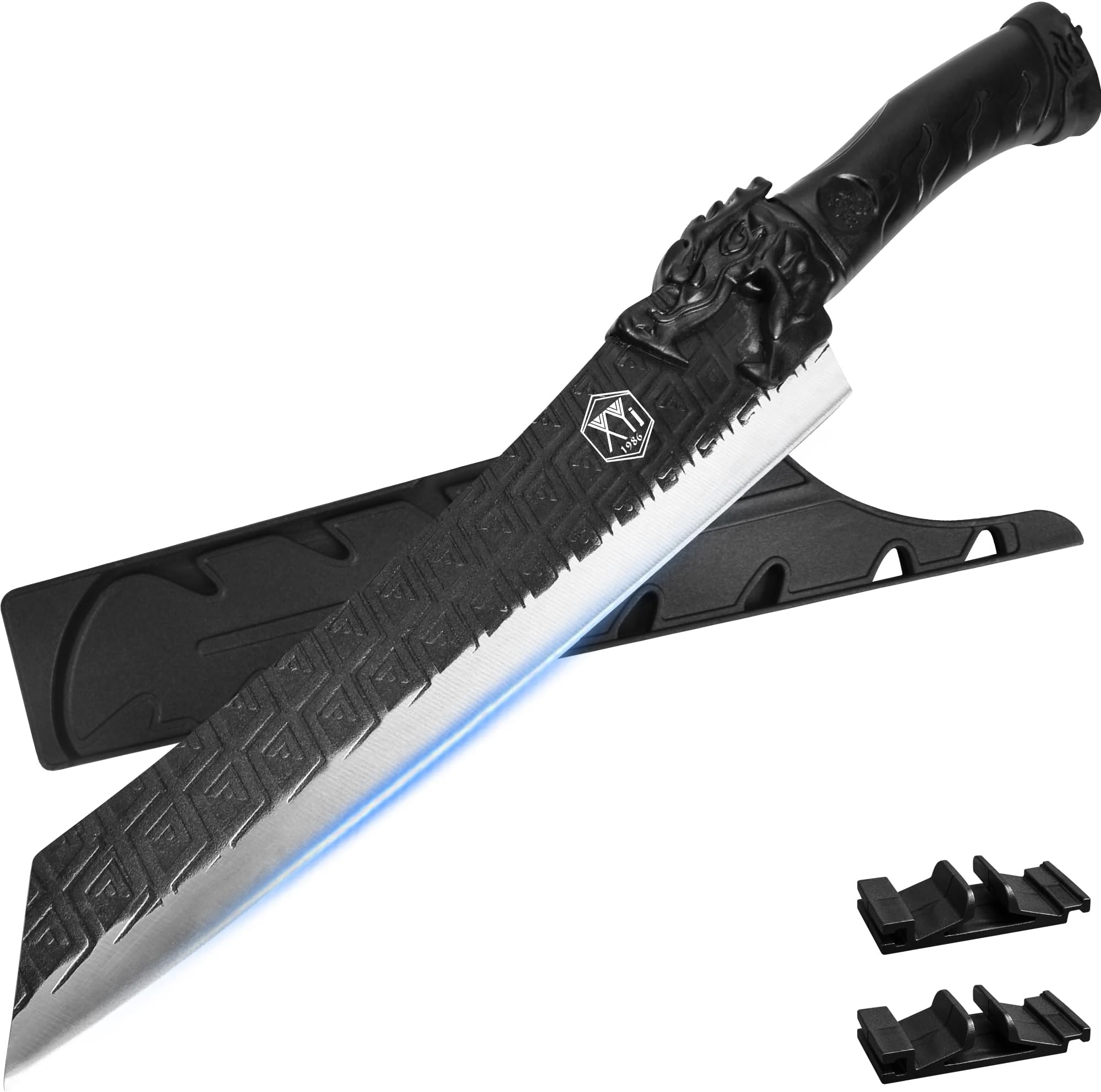 XYJ Portable Chef Knife Set Professional,Since 1986,10 Inch Camping Slicing Cooking Kitchen Knives,Butcher Knife,BBQ Outdoor Knives,Ergonomic Handle,High Carbon Steel