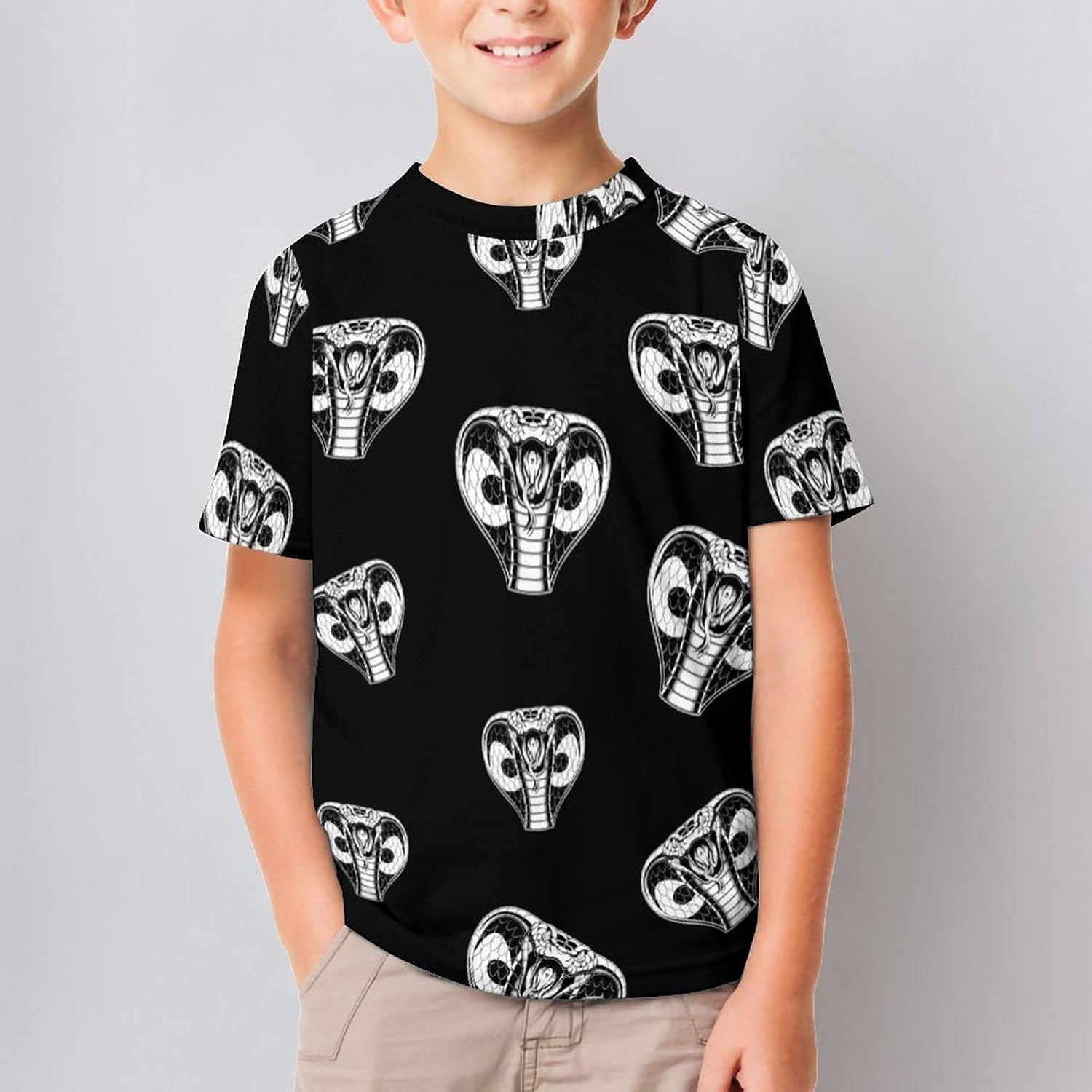 Attacking-Cobra T Shirt for Boy Girl Top Short Sleeve T-Shirt Graphic Tee