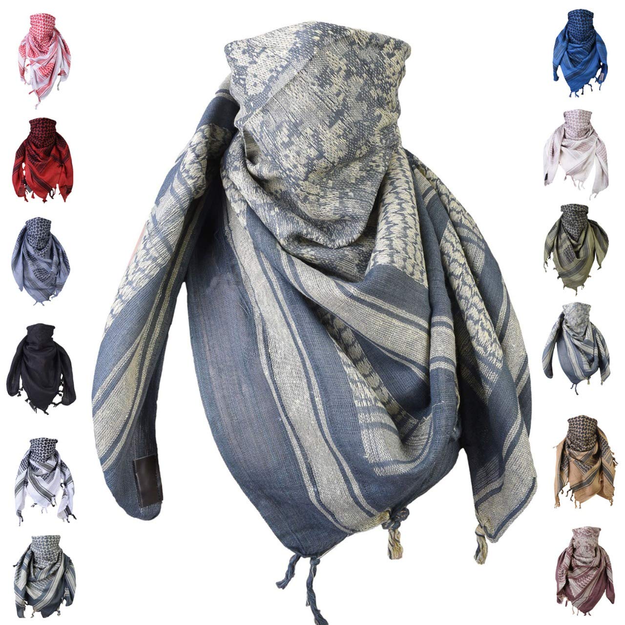 DEAGLEDEAGLE Shemagh scarf men & women tactical 100% cotton military head neck wrap shawl motorcycle hiking paintball face mask 42x42