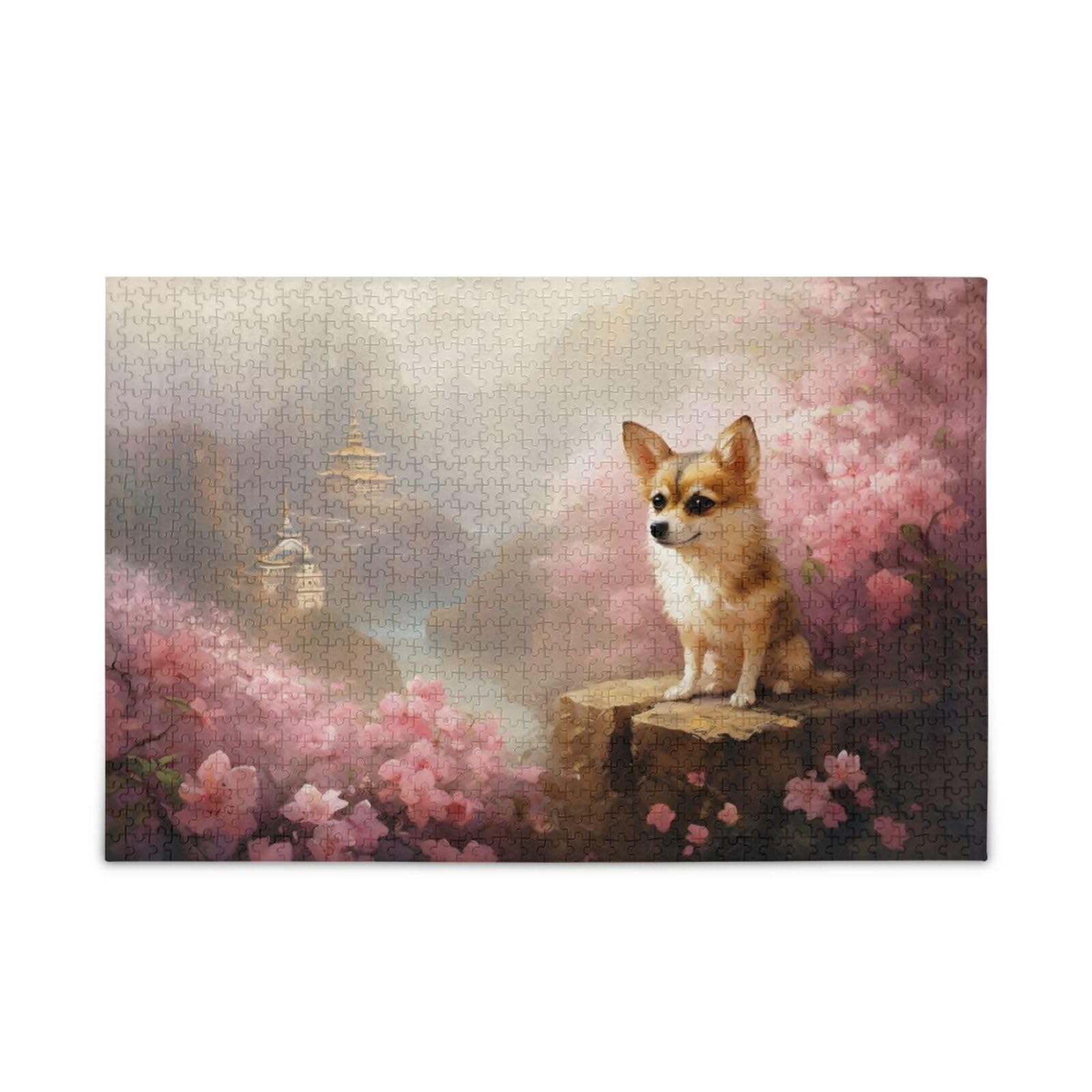 chiwawaページ Amazon.com: ZENWAWA Chihuahua Painting Jigsaw Puzzle 1000 Pieces