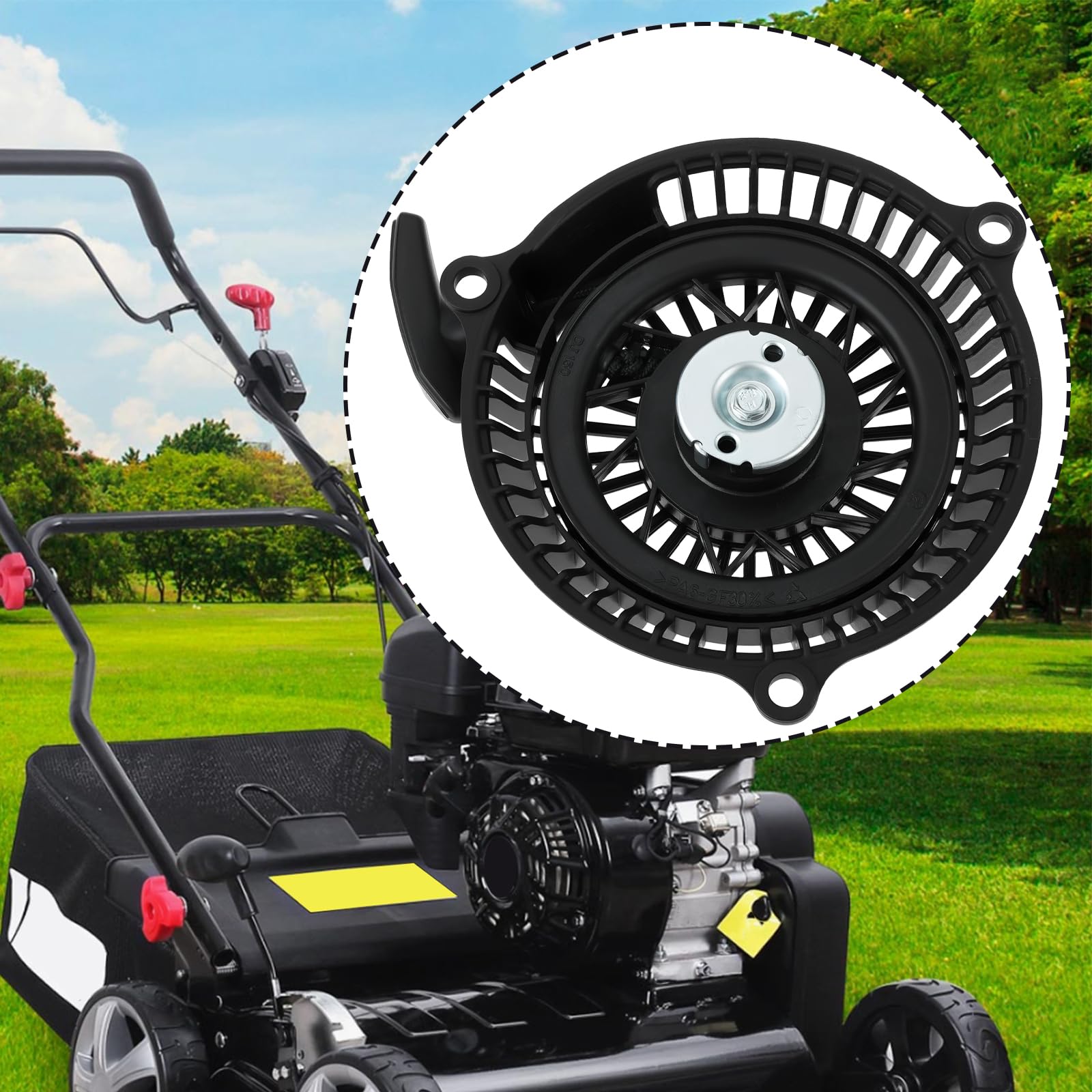 SG Store Rücklaufstarter für Rasenmäher 170 Mm Lochabstand Kompatibel mit Brast BRB-RM-21224 Power