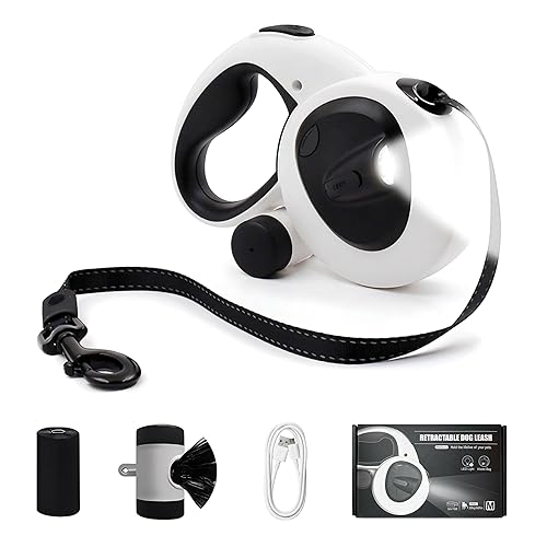 16Ft Retractable Dog Leash with LED Light, Heavy Duty Leash