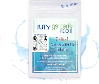 7-in-1 Pool & Spa Test Strips 20 Count with AI Pool-IQ Support – Tests pH, Total Alkalinity, Calcium Hardness, Cyanuric Acid, Free Chlorine, Bromine, and Total Chlorine