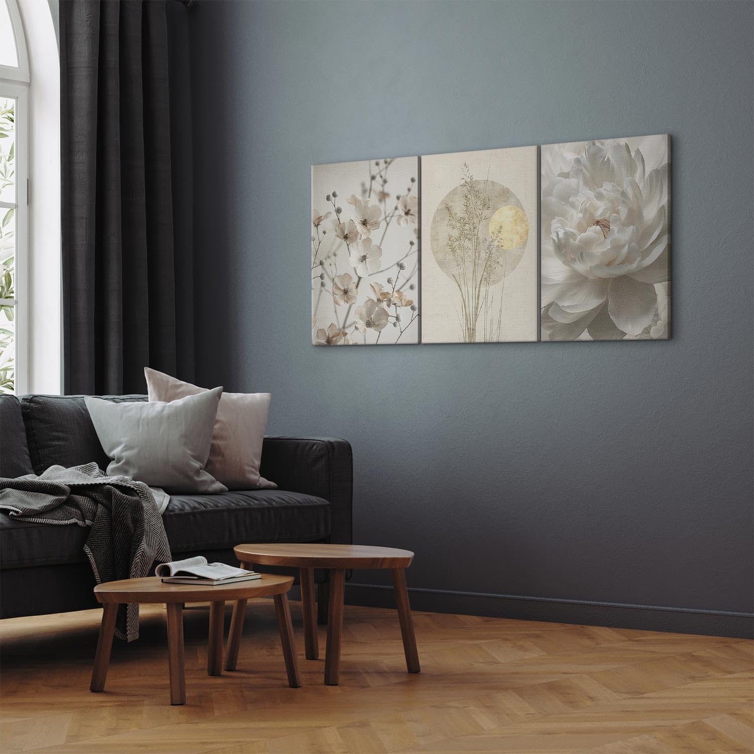 murando - Ensemble de 3 Tableaux d'Art Décoratif Nature Nostalgique 180x90