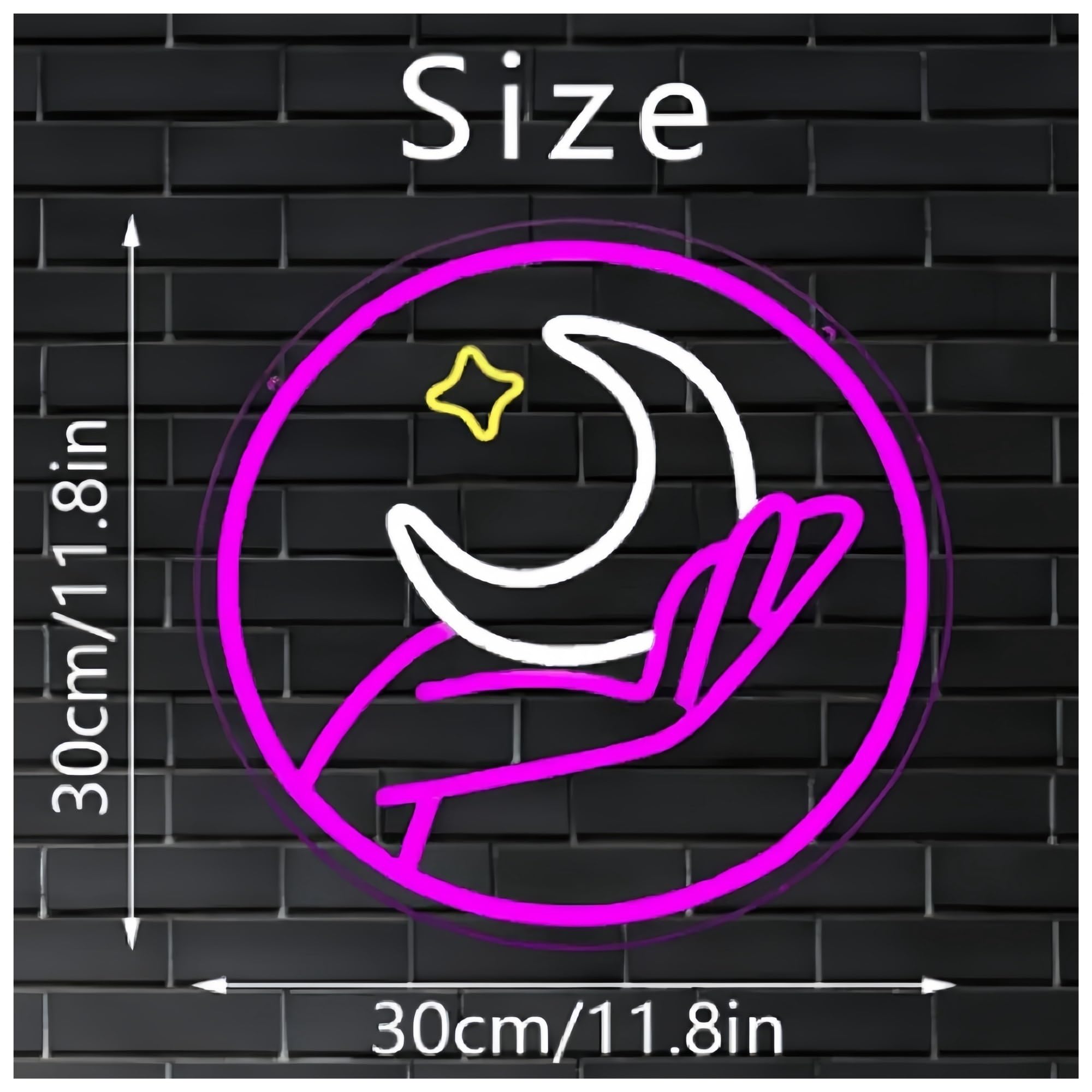 Per Luna per insegna al per neon per alimentazione per dimmerabile 30cm×30cm neon