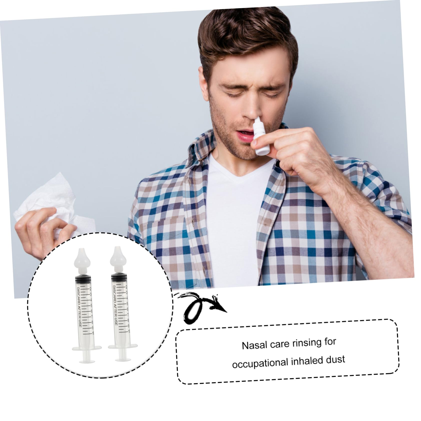 minkissy 10 Set Di Irrigatori Nasali Per Neonati Strumenti Per La Pulizia Del Naso Chiuso in Silicone Abs Adatti Ai Viaggi