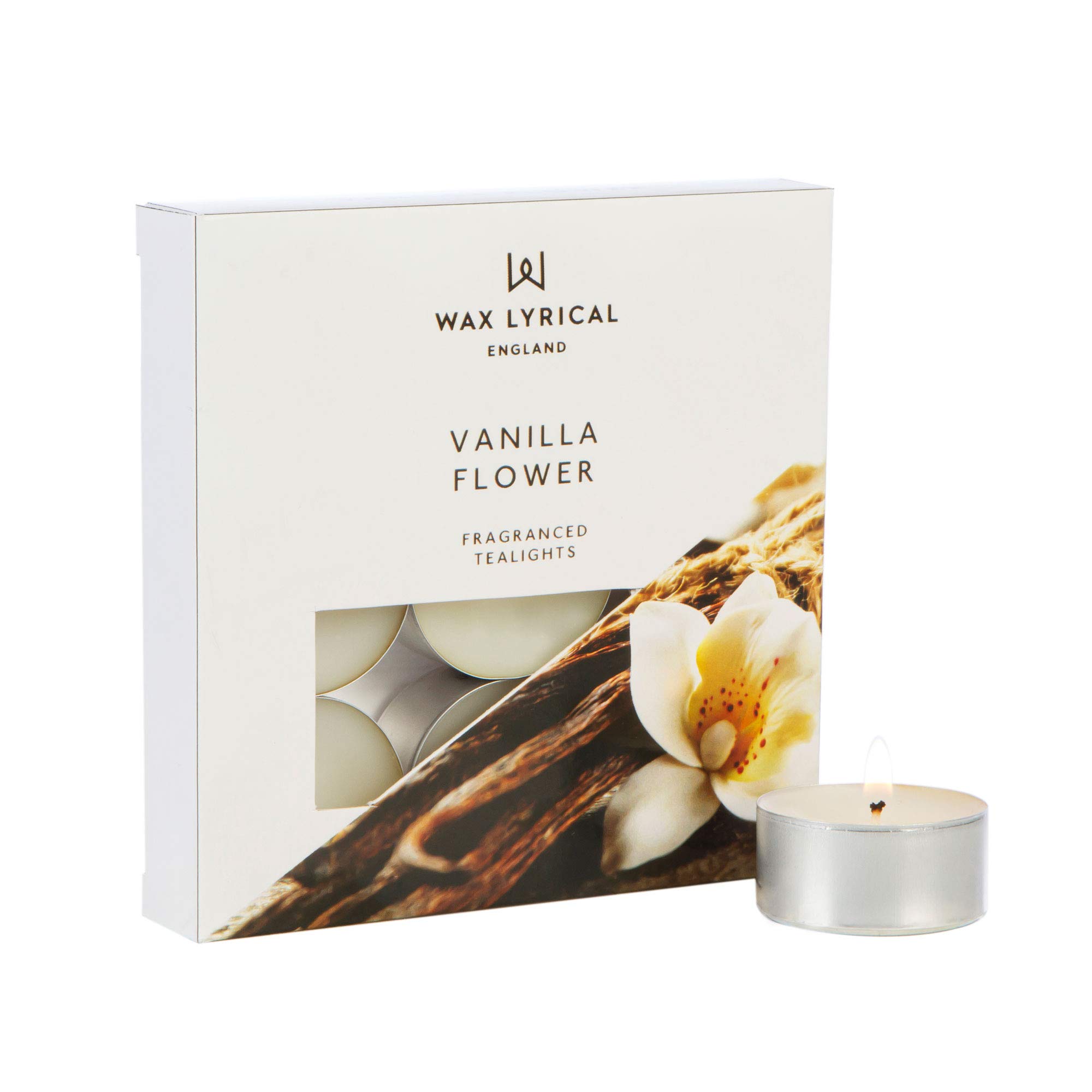 Wax Lyrical Vanilla Flower Pack Of 9 Tealights from B&Q