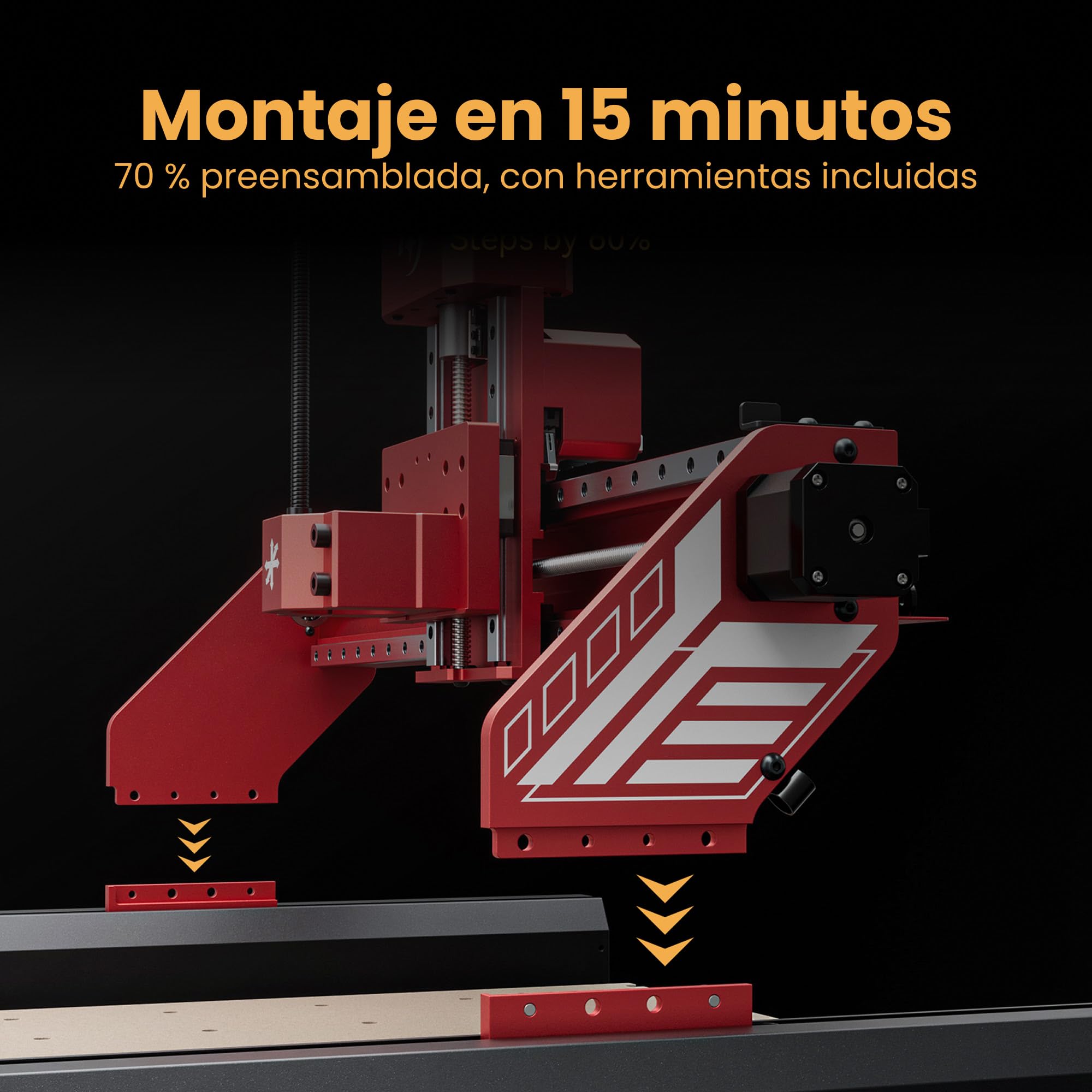 ATOMSTACK C4 Pro Fresadora CNC de Escritorio, Máquina CNC con Husillo 200W, Soporte 4 Ejes, Área de Trabajo 420×420mm, Control Offline, para Madera, Plástico, Aluminio, Latón, DIY y Profesional
