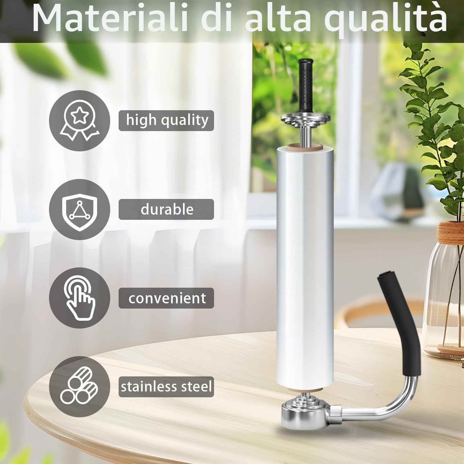 Erogatore di Film Estensibile, Svolgitore Manuale di Film Estensibile per Rotoli da 30-50 cm di Larghezza Dispenser di Pellicola Estensibile Industriale con Maniglia per L'imballaggio di Mobili