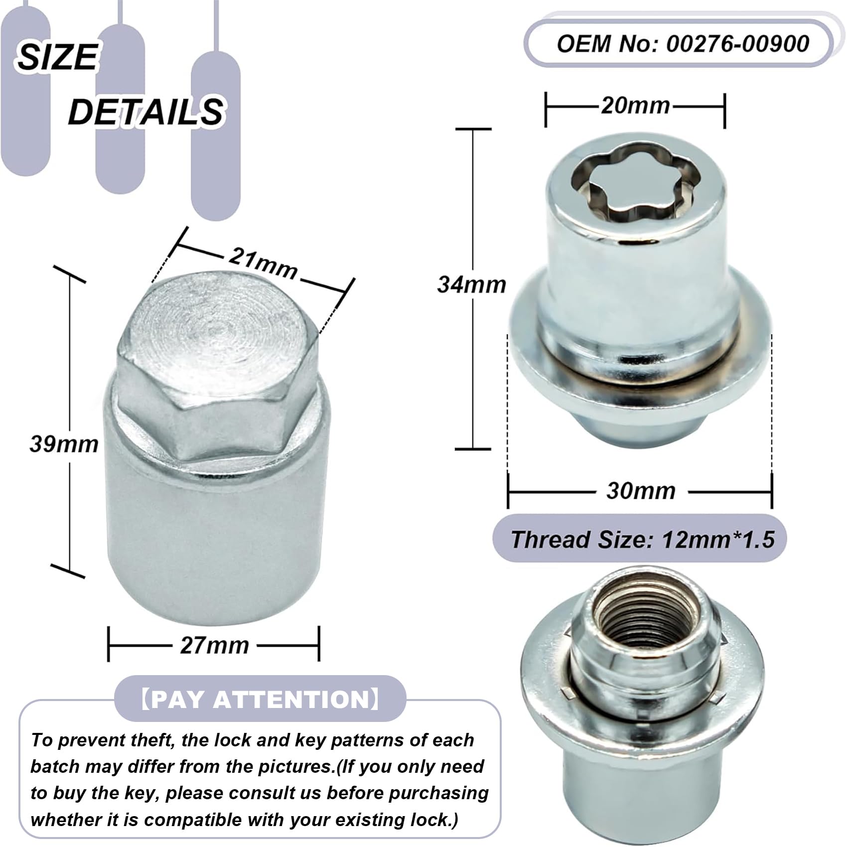 Chrome Wheel Locks - Toyota & Lexus Lug Nuts Set -4
